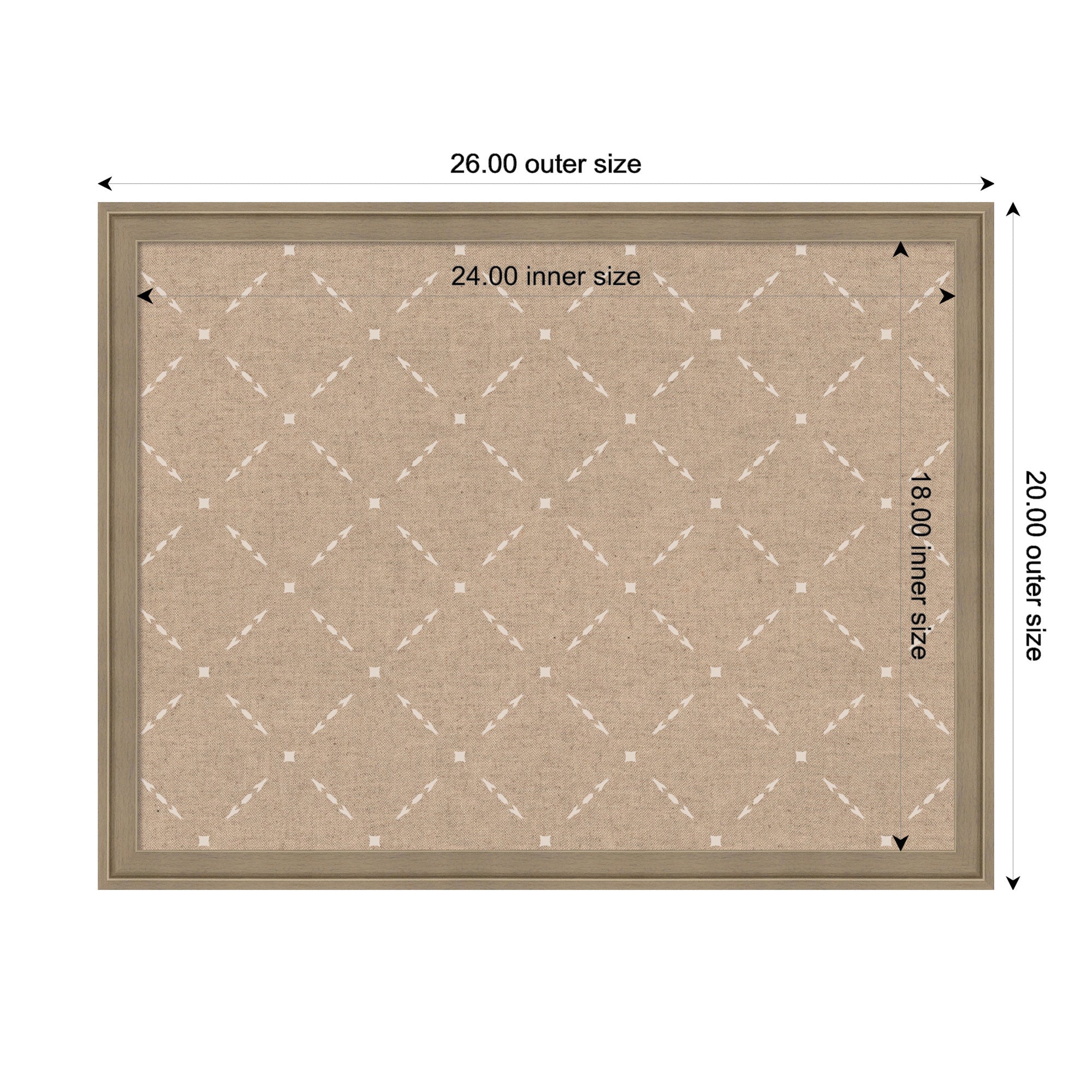 Pinboard Beige Lattice Pattern
