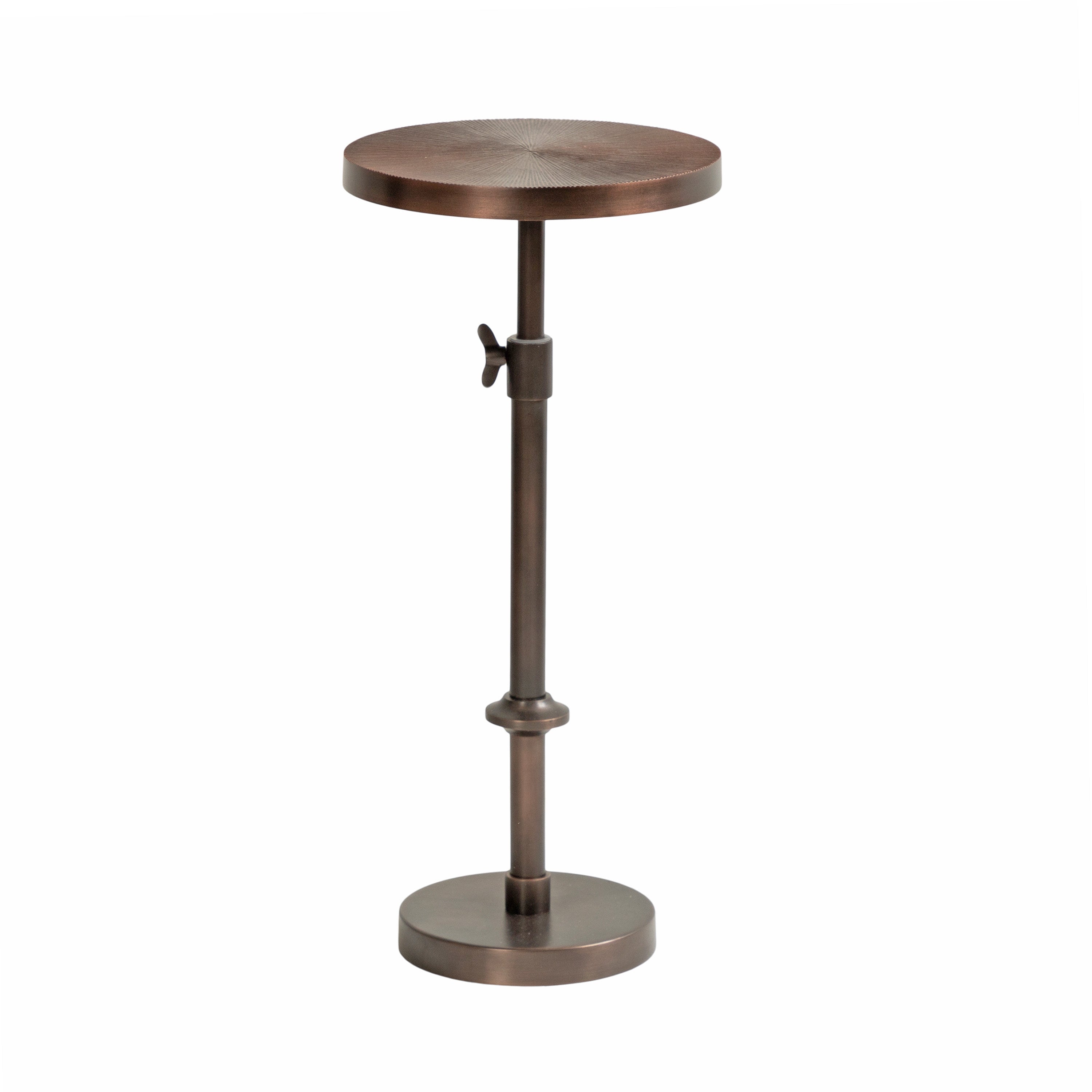 Engles Adjustable Embossed Metal Table and Plant Stand