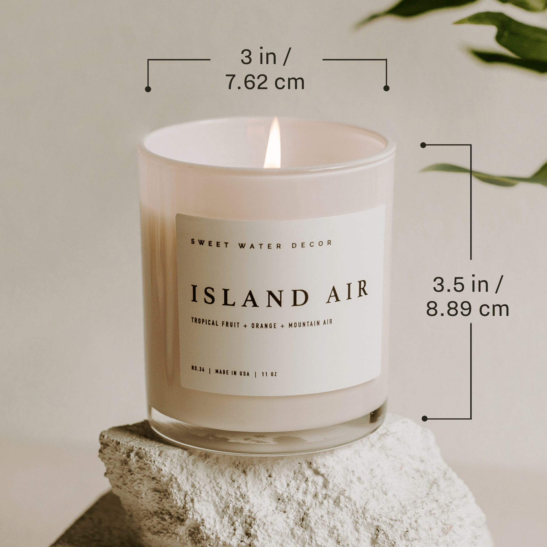 Island Air Soy Candle (11oz White Jar)