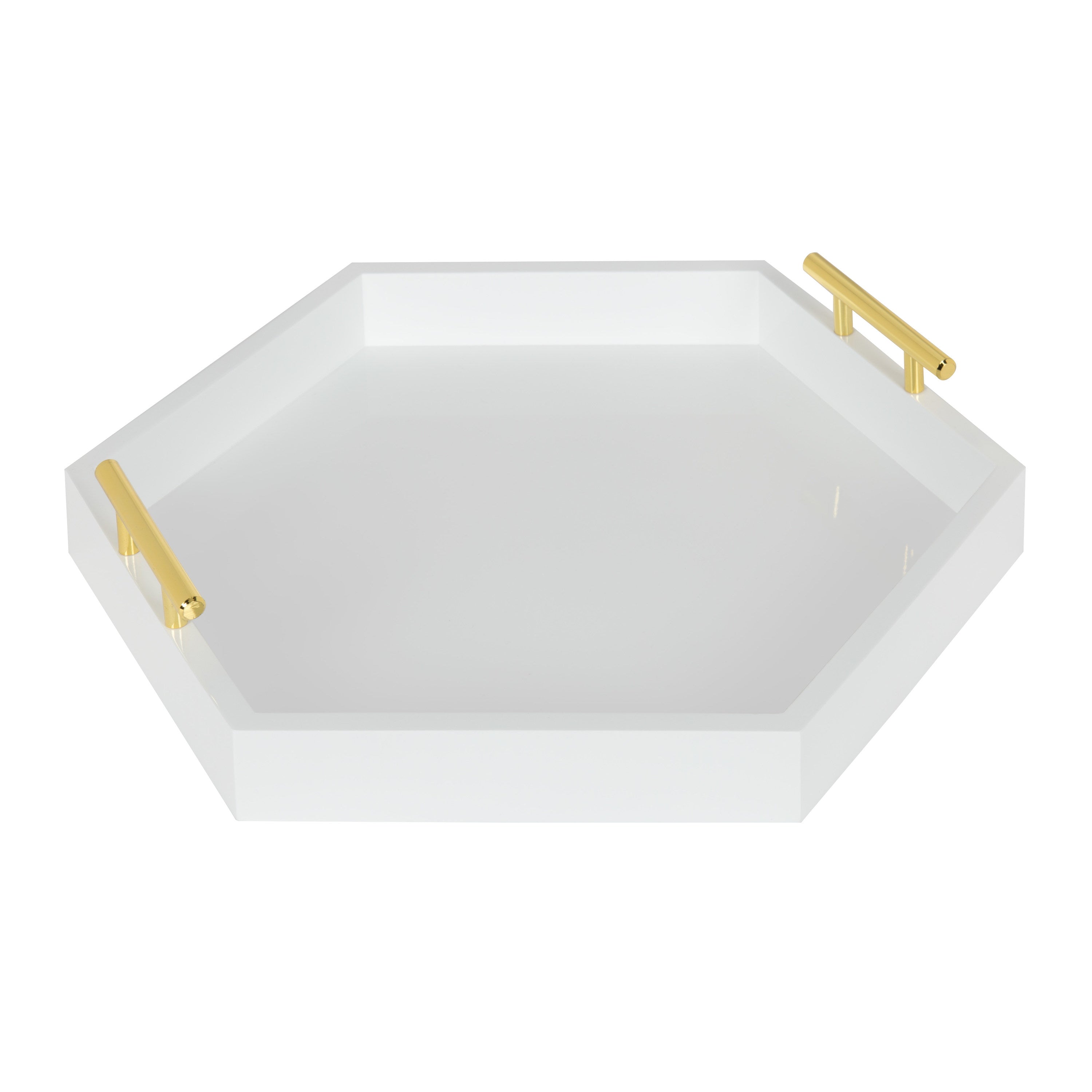 Lipton Hexagon Decorative Tray with Metal Handles