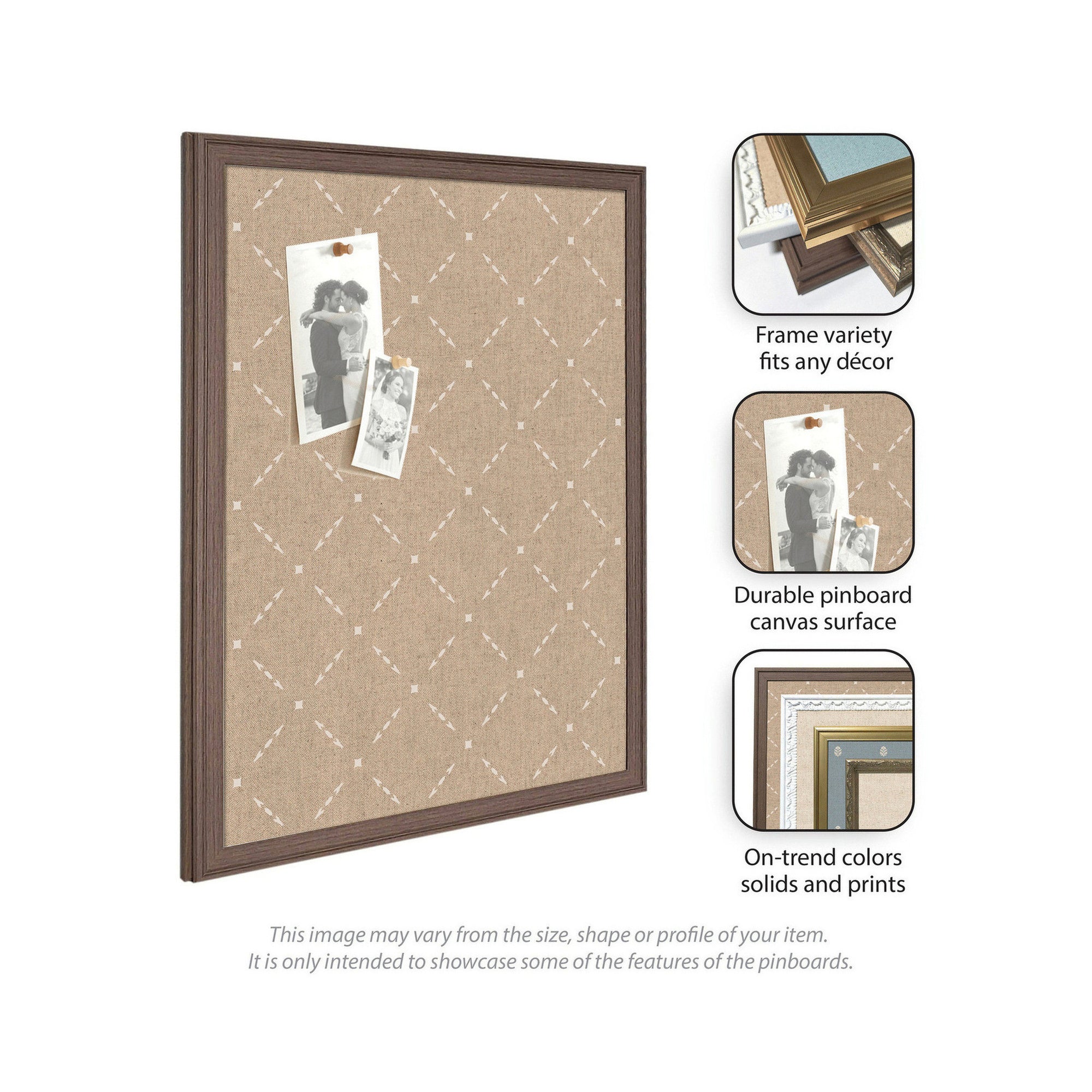 Pinboard Beige Lattice Pattern