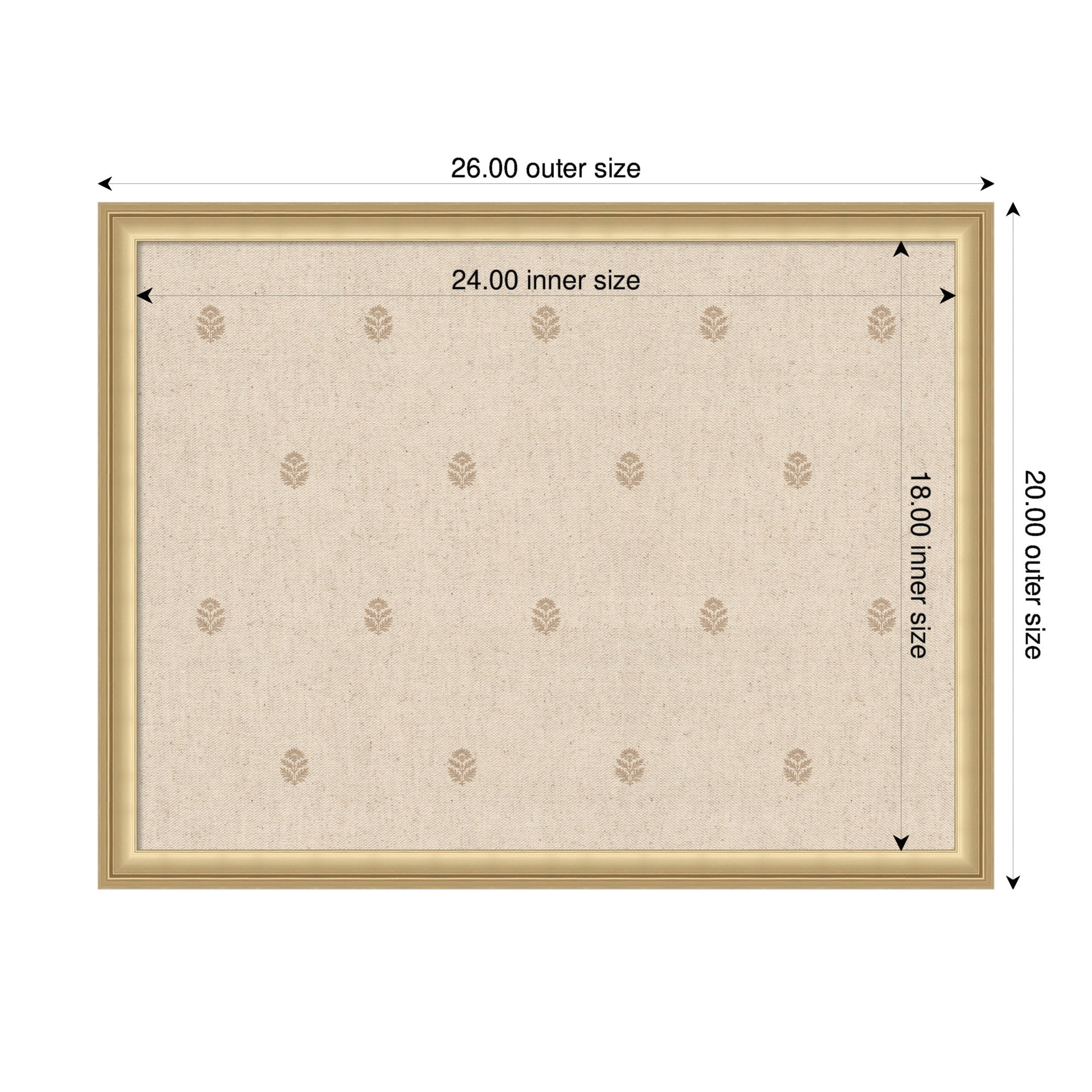 Pinboard Beige Botanical Block Print