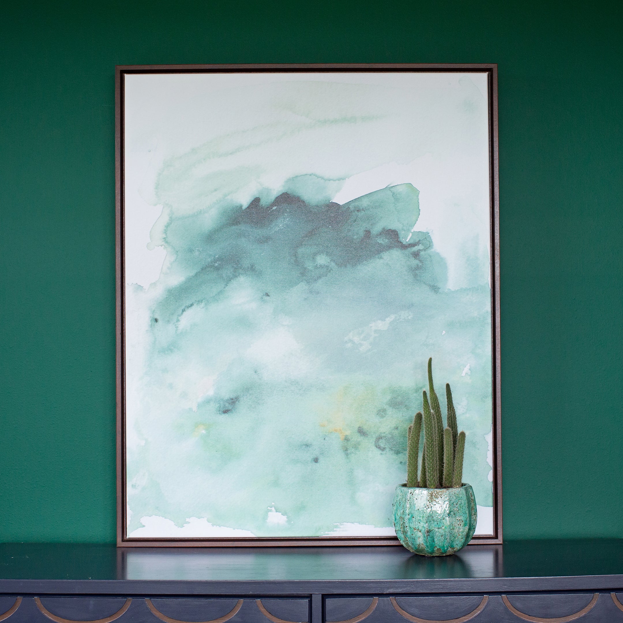 Pine on Snow Canvas Wall Art