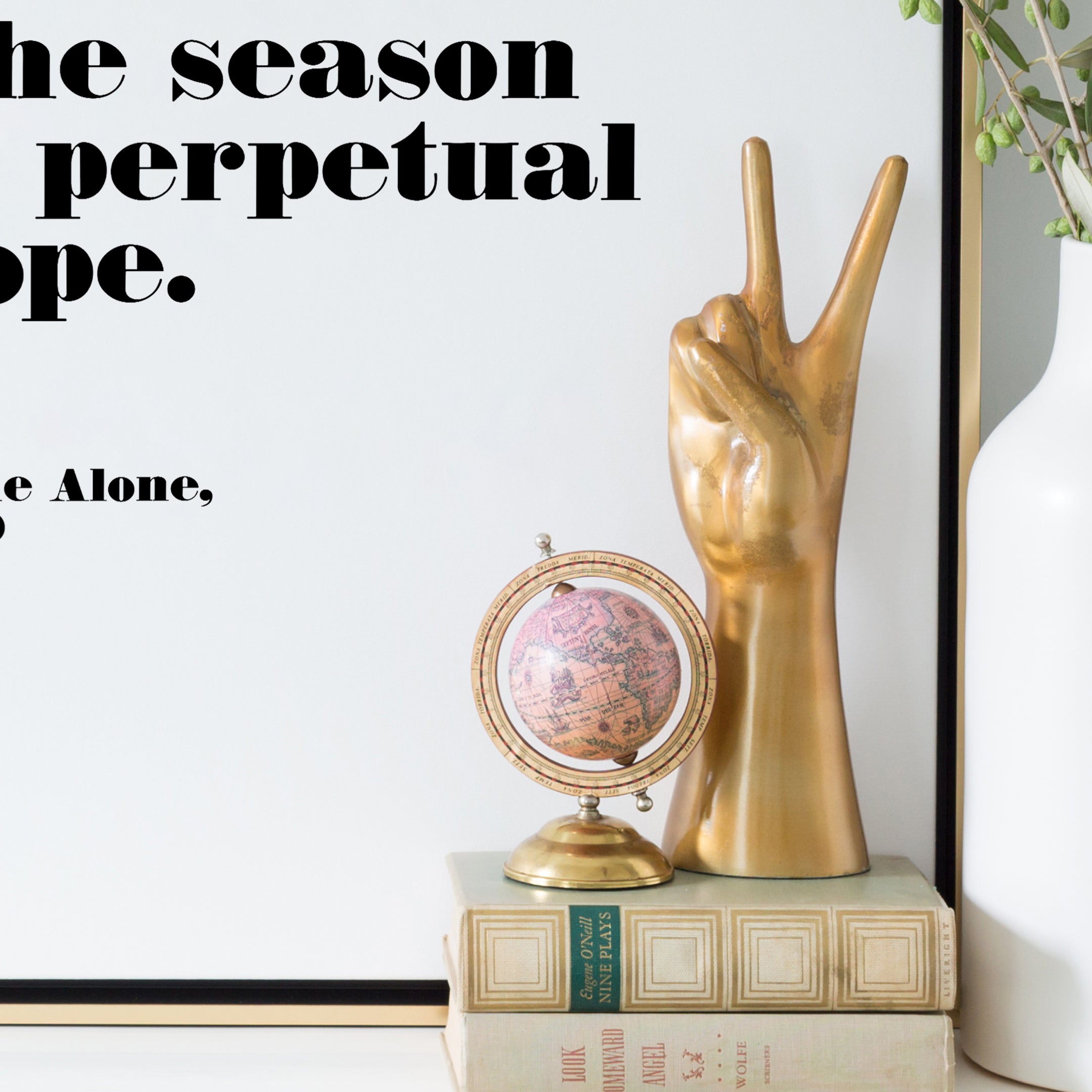 Home Alone Hope | Warm Grey | Canvas