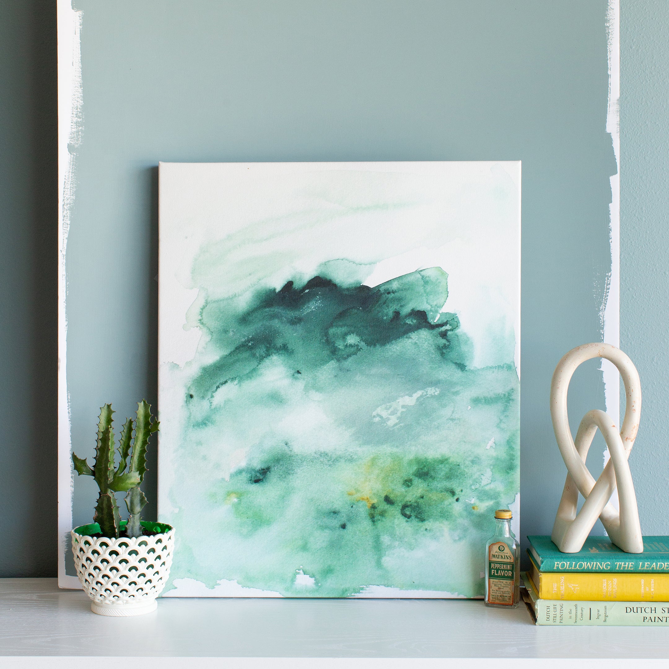 Pine on Snow Canvas Wall Art