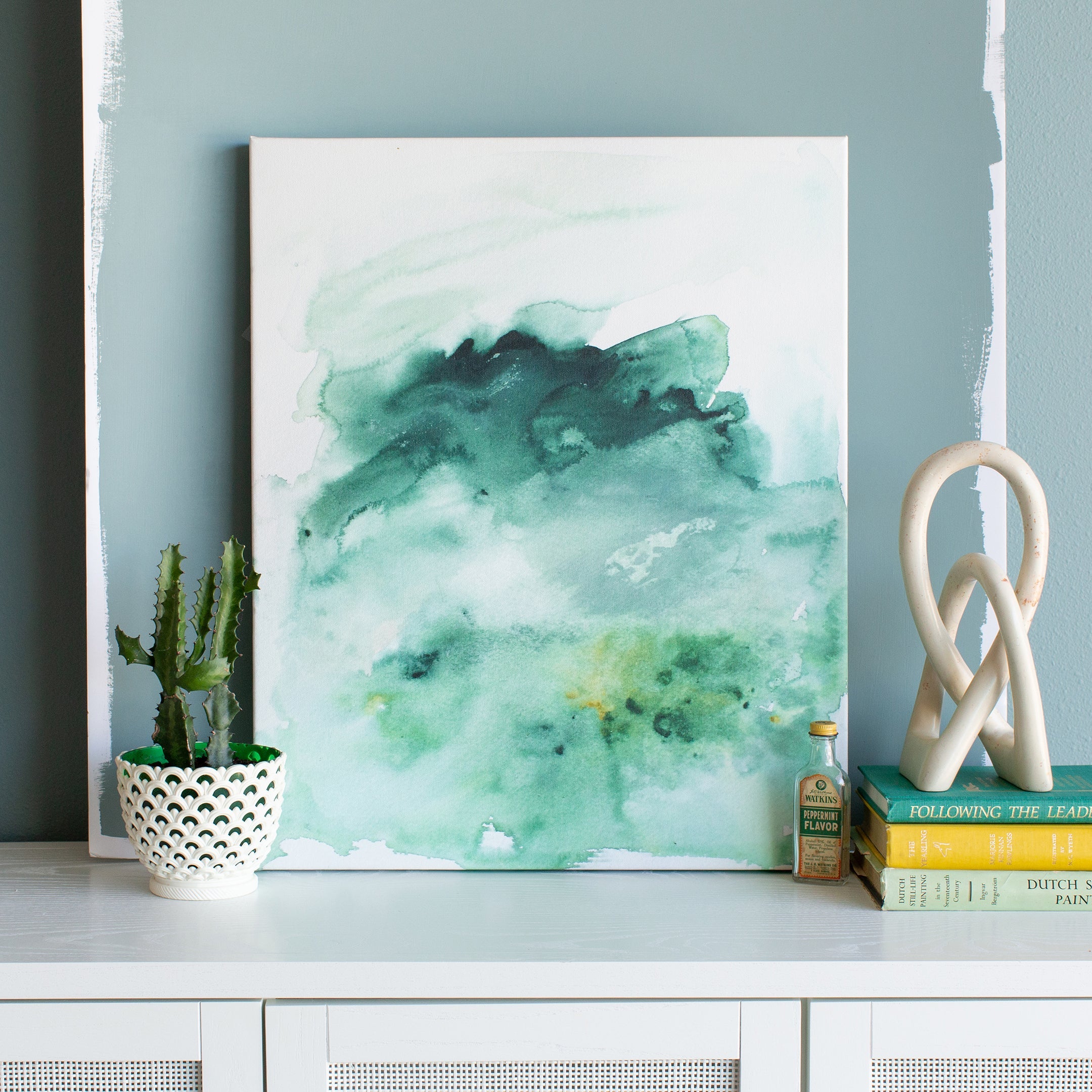 Pine on Snow Canvas Wall Art