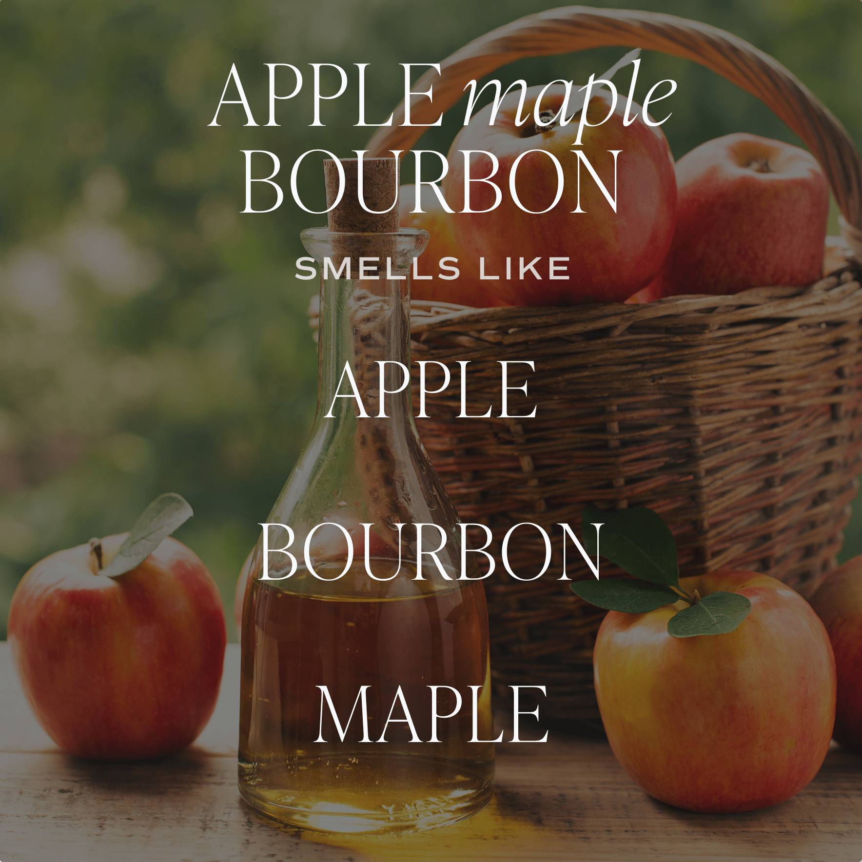 Apple Maple Bourbon Soy Candle (15oz Tan Matte Jar)