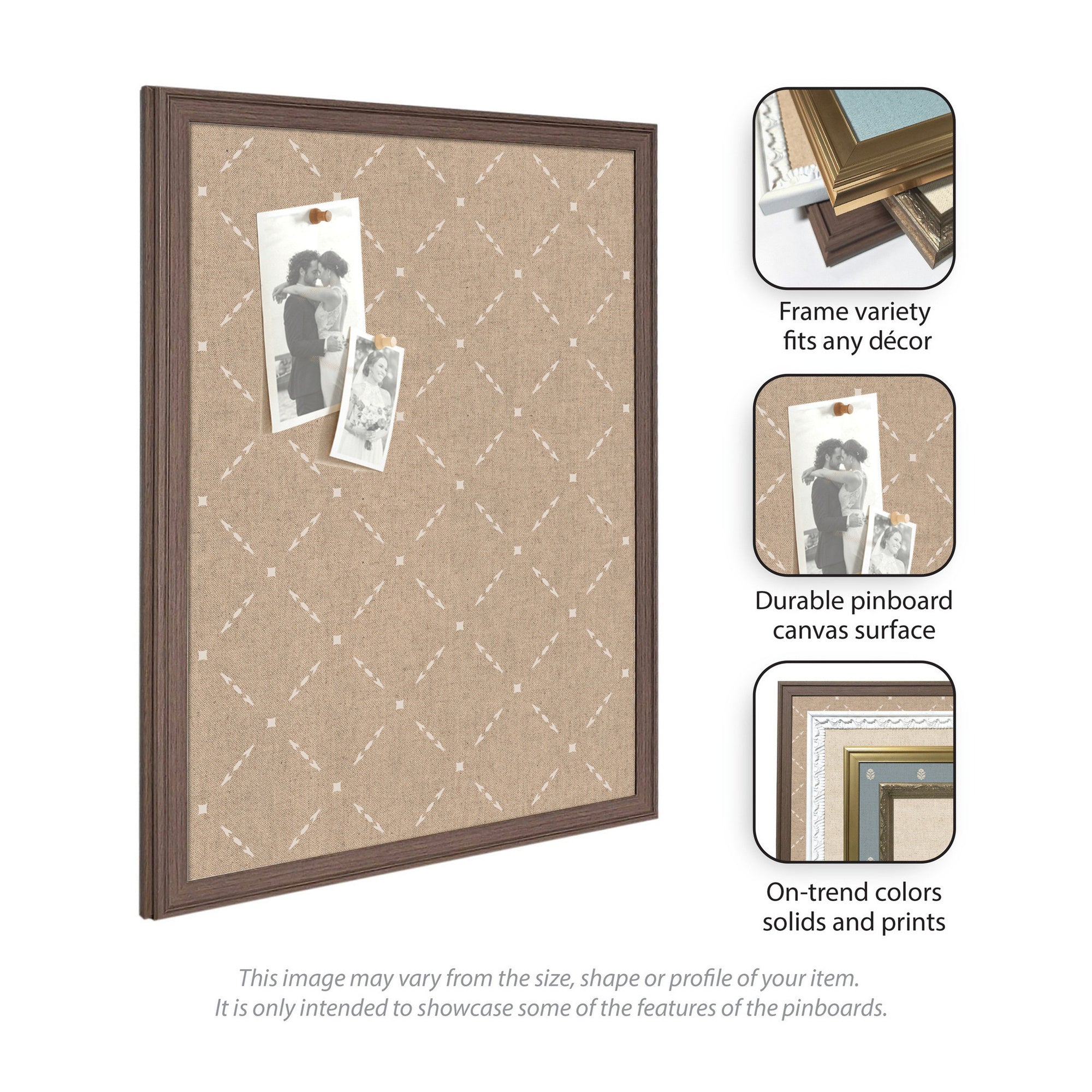 Pinboard Beige Lattice Pattern