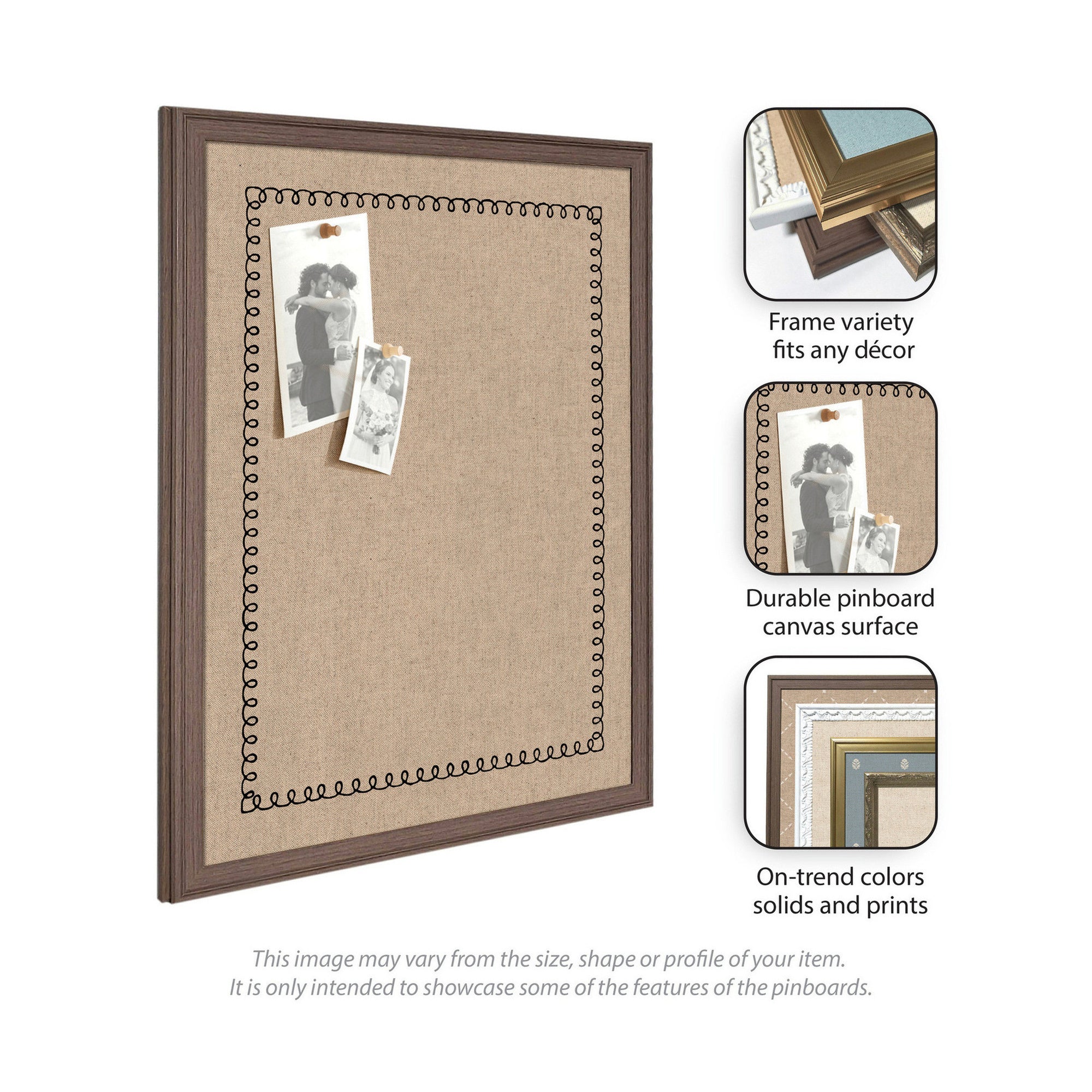 Pinboard Black Scallop Print