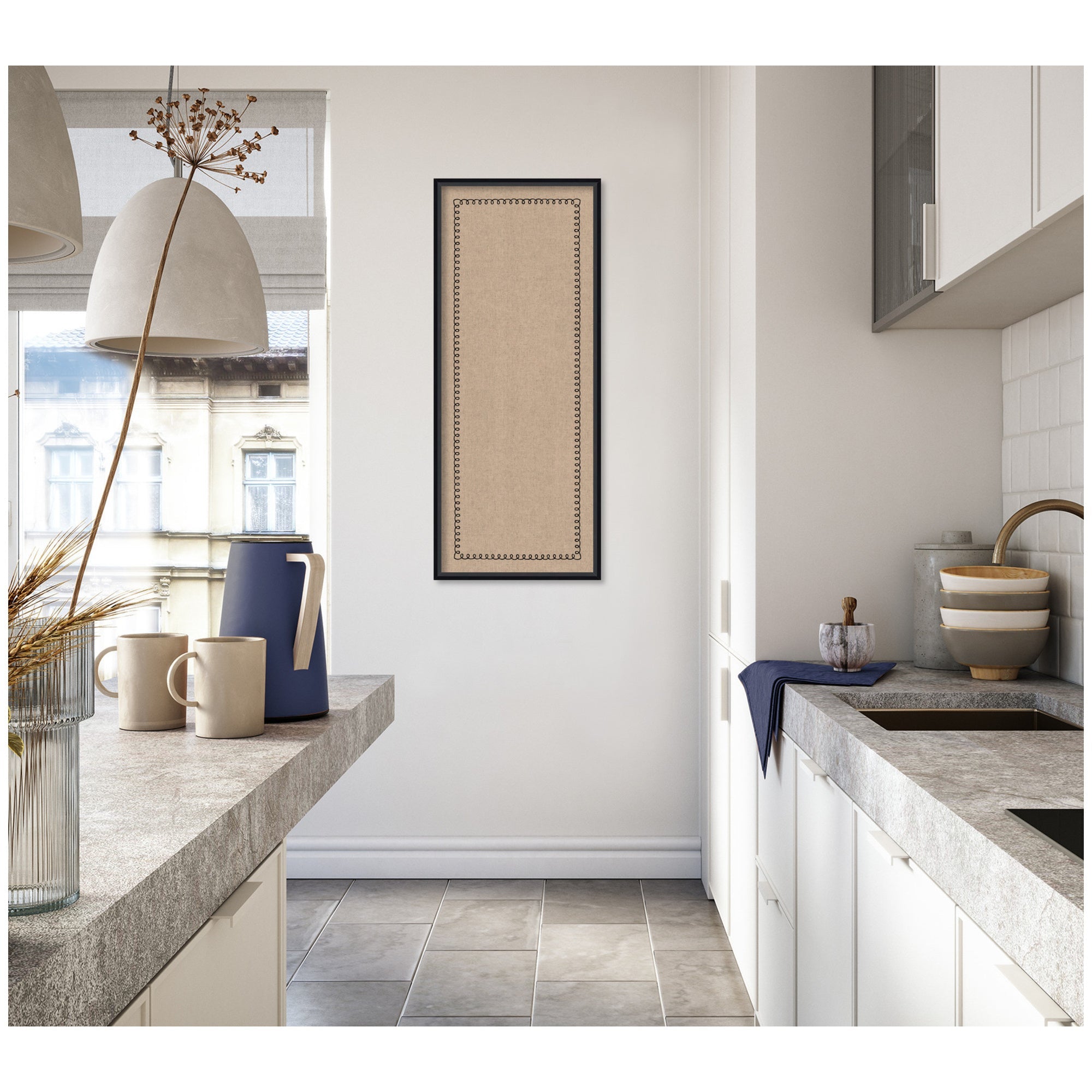 Pinboard Black Scallop Print