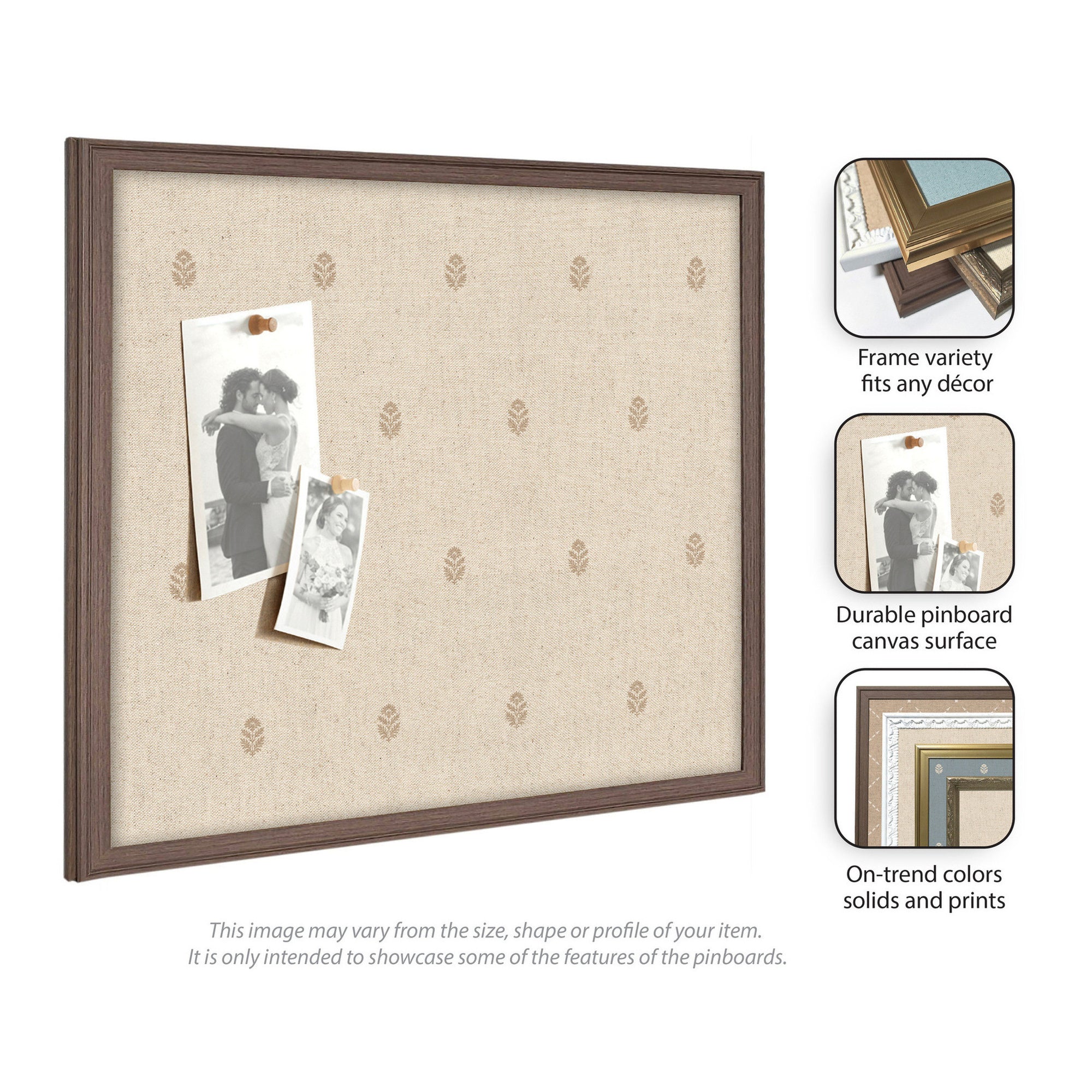 Pinboard Beige Botanical Block Print