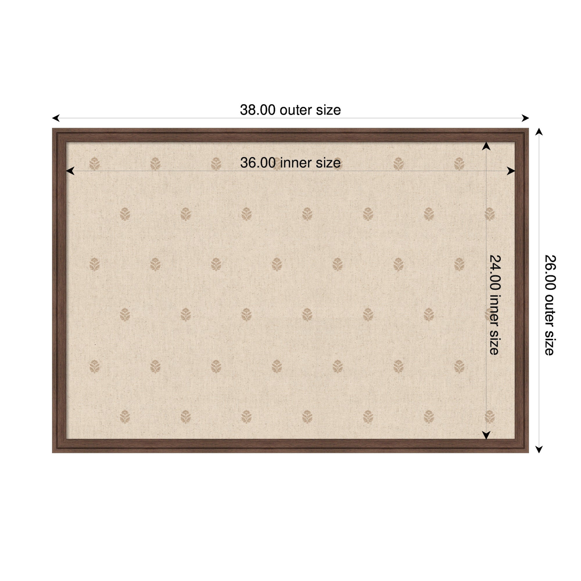 Pinboard Beige Botanical Block Print