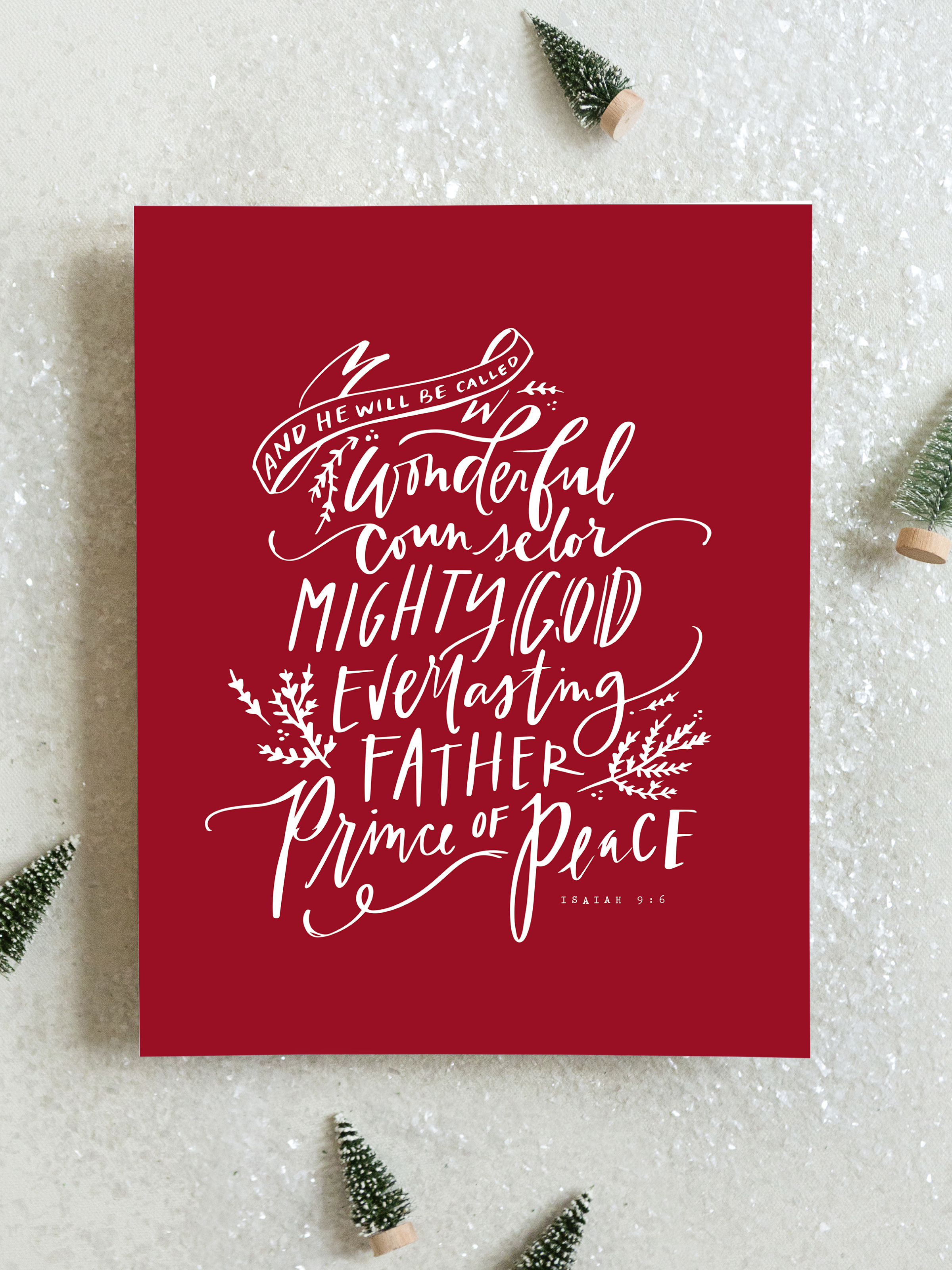 Wonderful Counselor | Holiday Red | Canvas