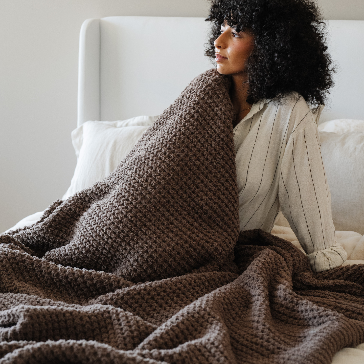 WAFFLE KNIT XL THROW BLANKET