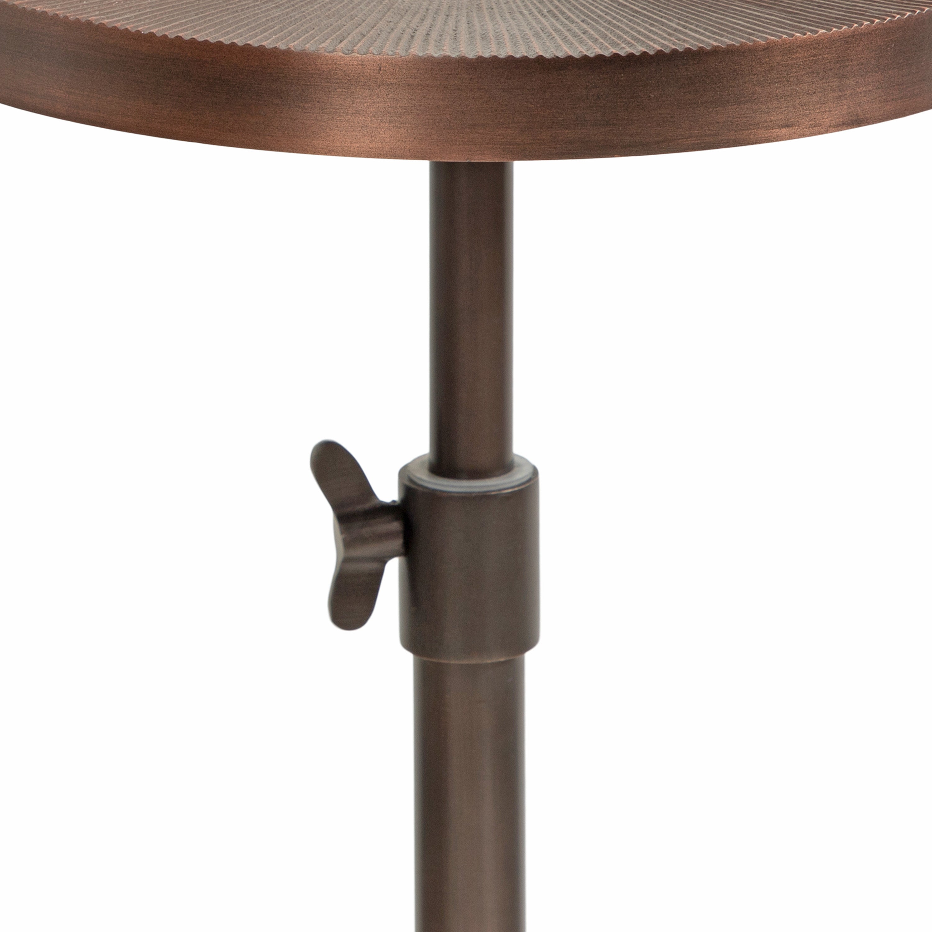 Engles Adjustable Embossed Metal Table and Plant Stand