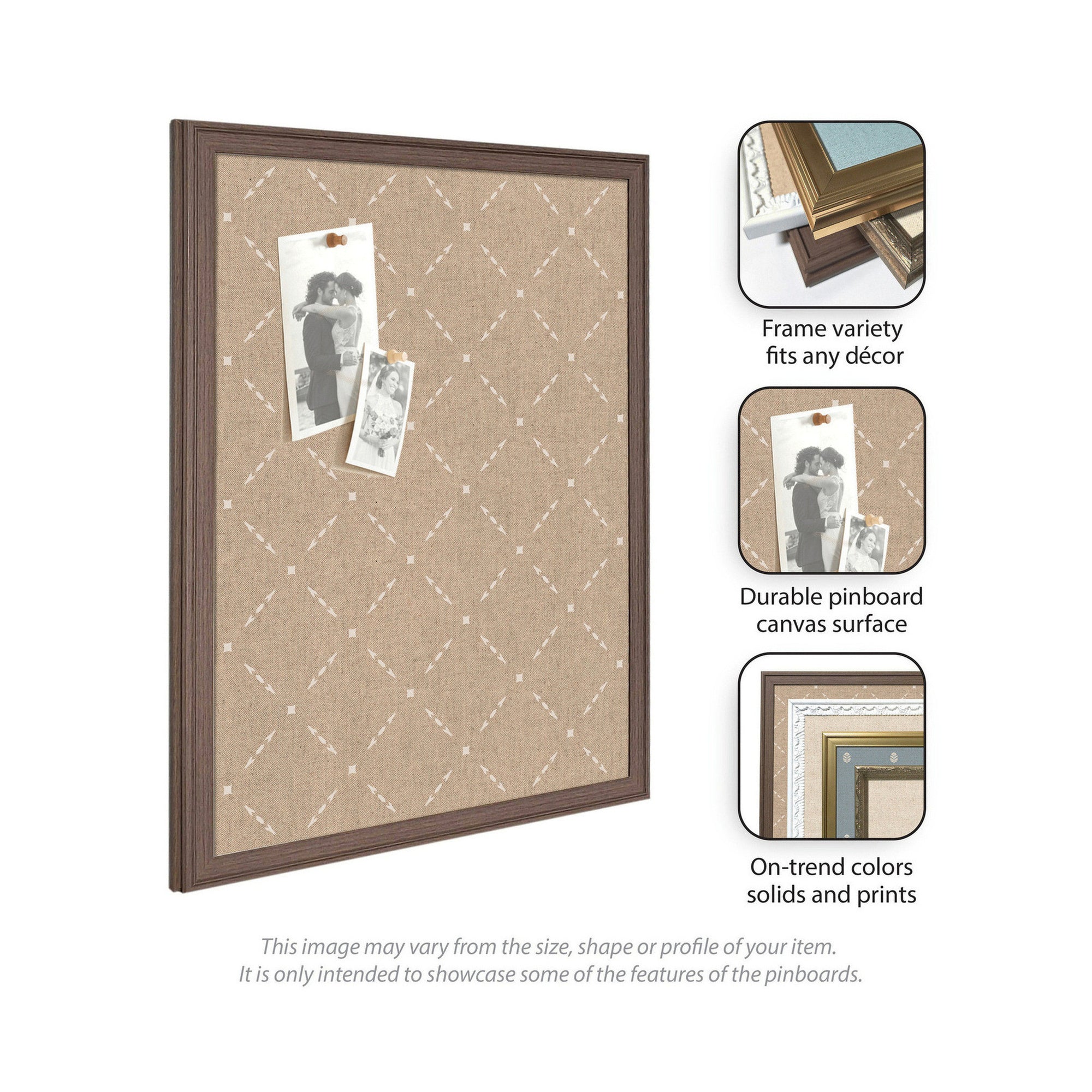 Pinboard Beige Lattice Pattern