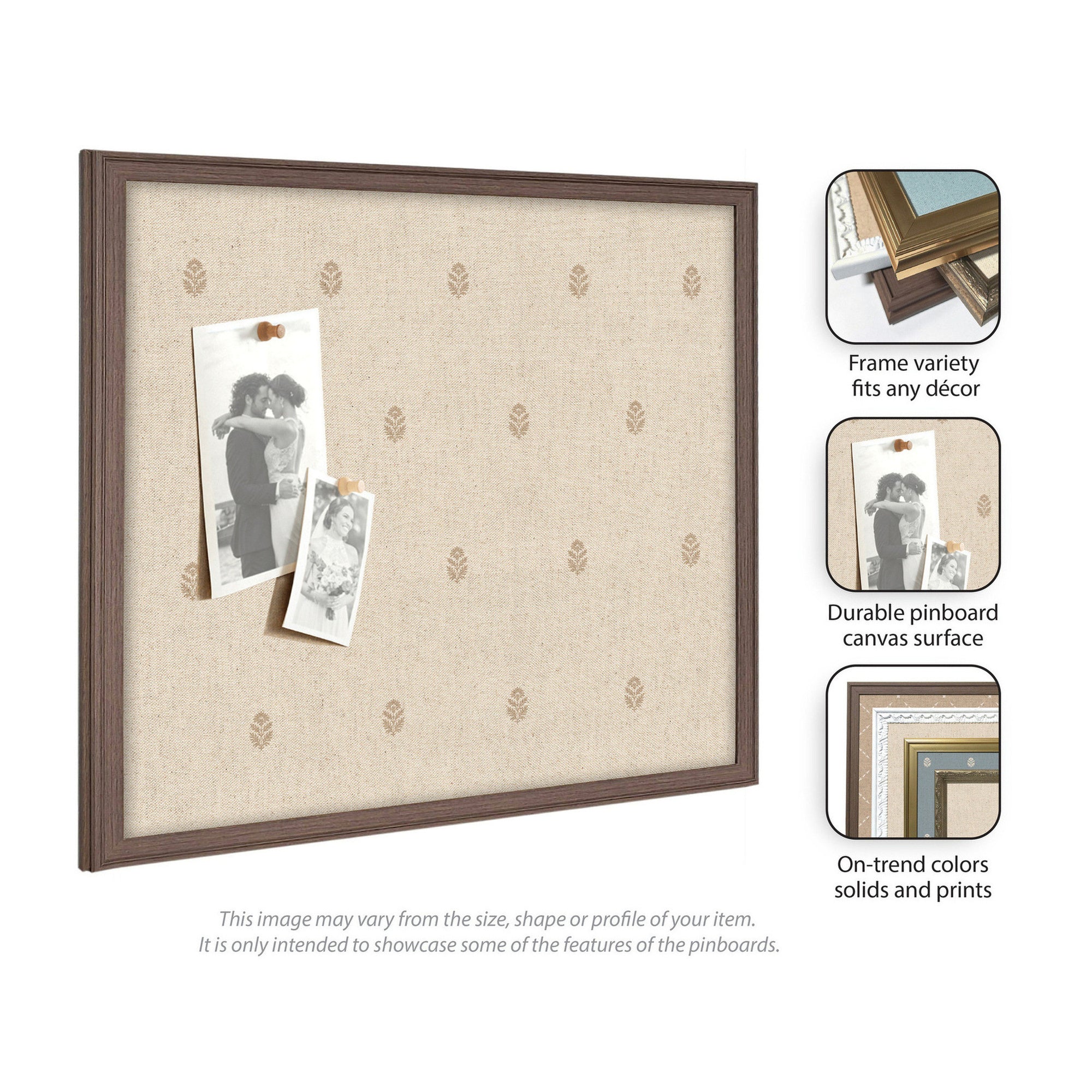 Pinboard Beige Botanical Block Print