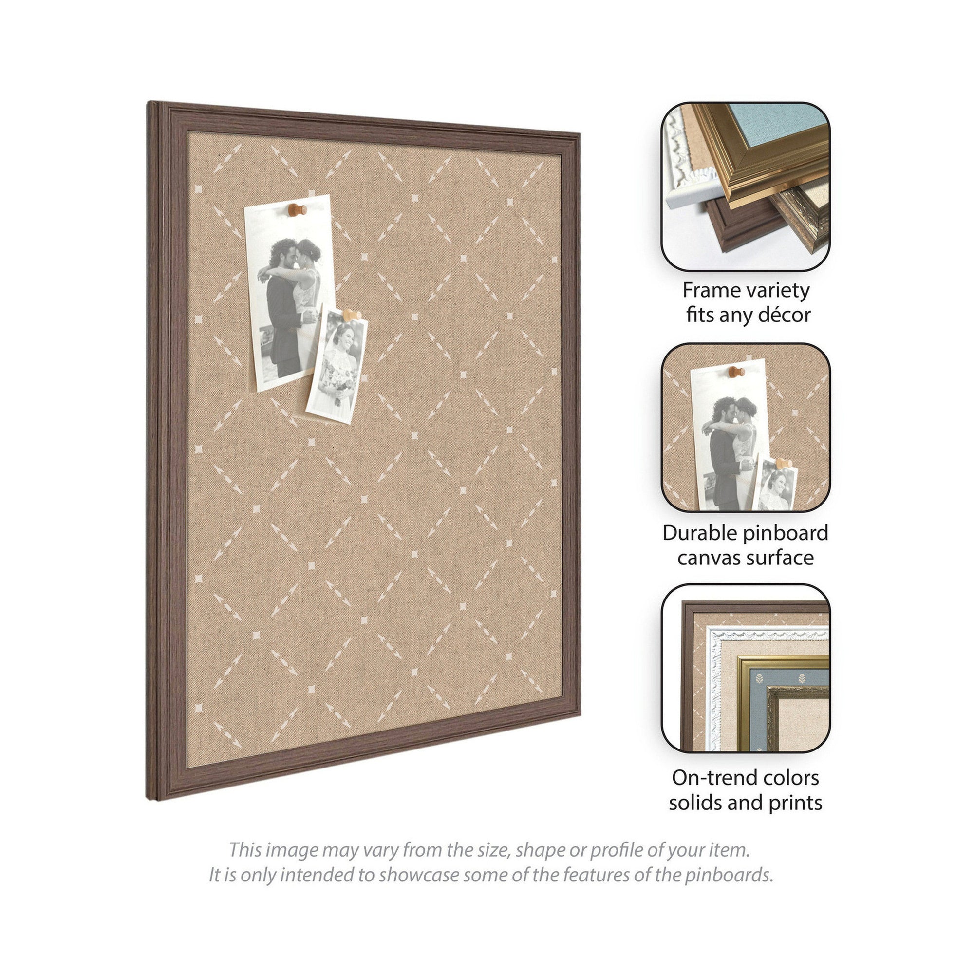 Pinboard Beige Lattice Pattern