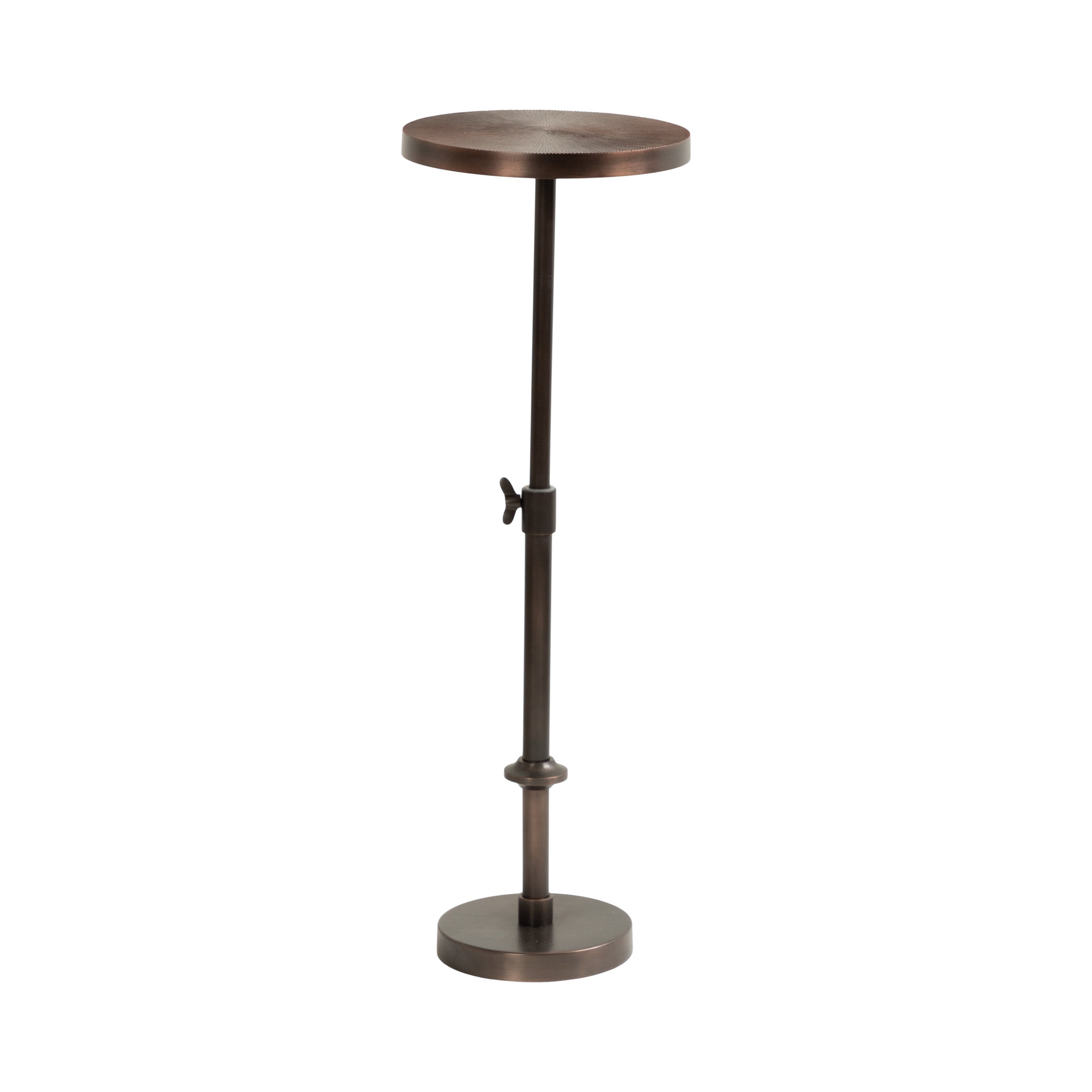 Engles Adjustable Embossed Metal Table and Plant Stand