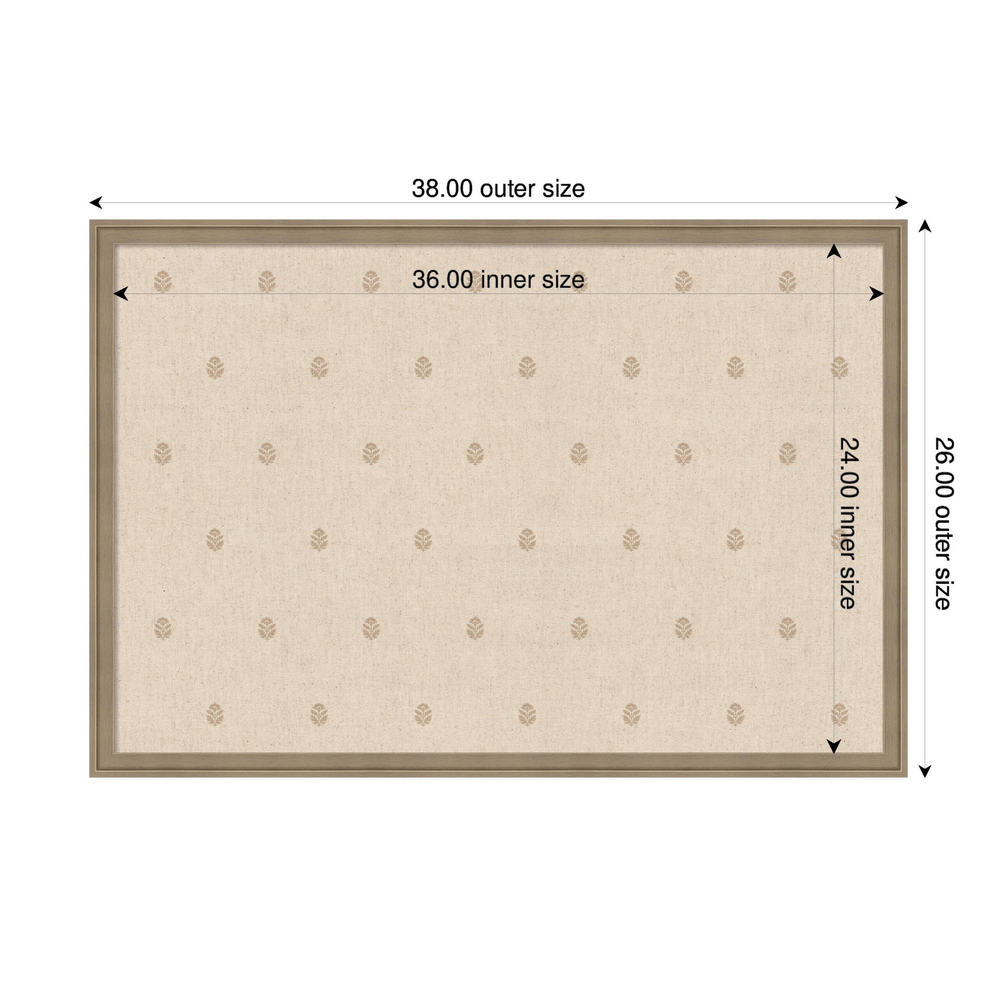 Pinboard Beige Botanical Block Print