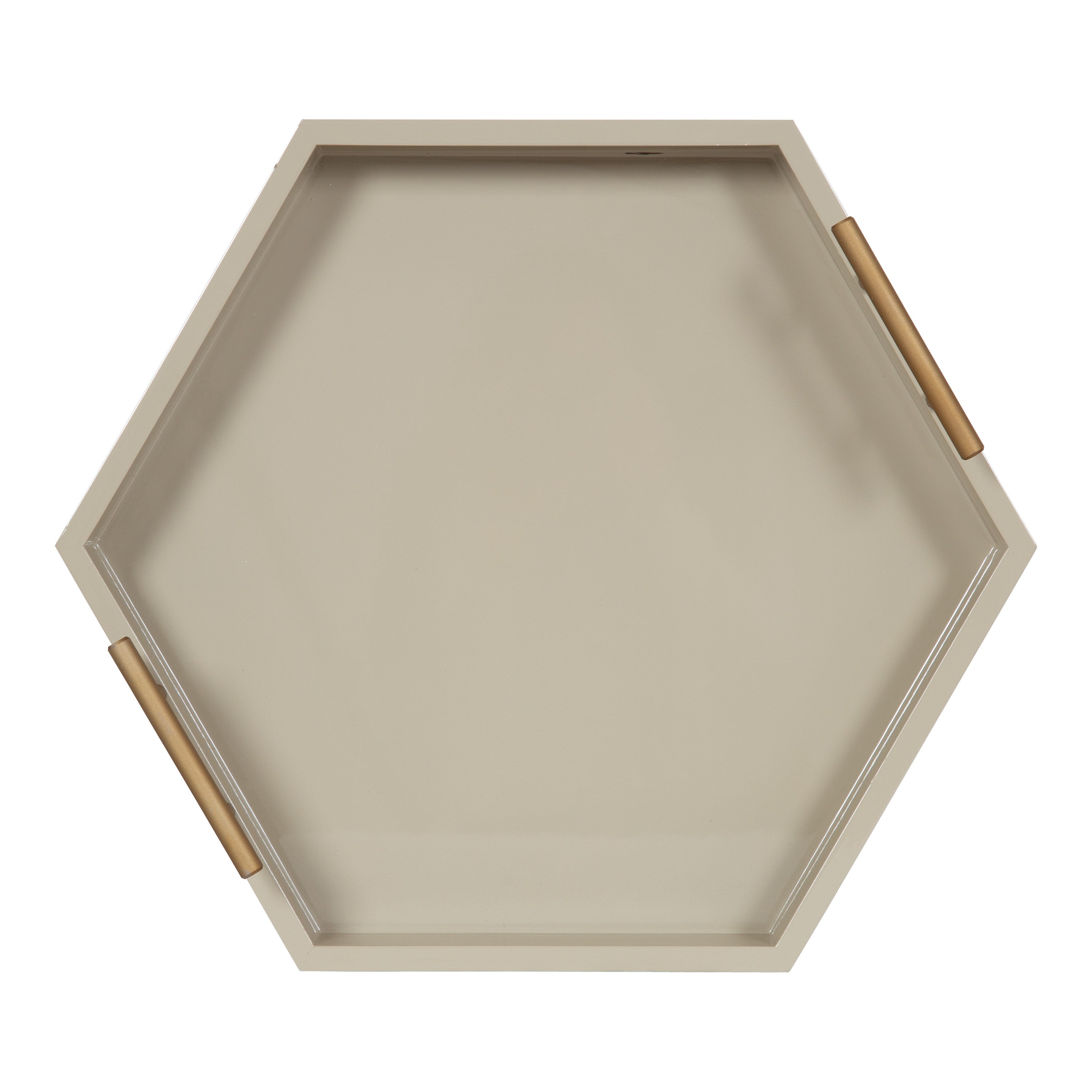 Lipton Hexagon Decorative Tray with Metal Handles