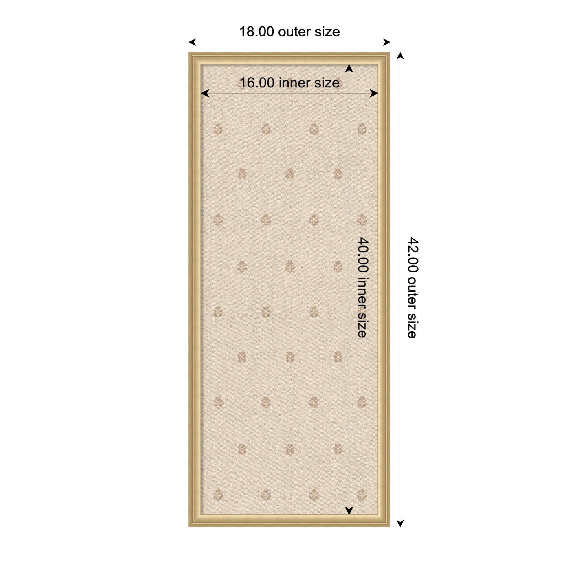 Pinboard Beige Botanical Block Print