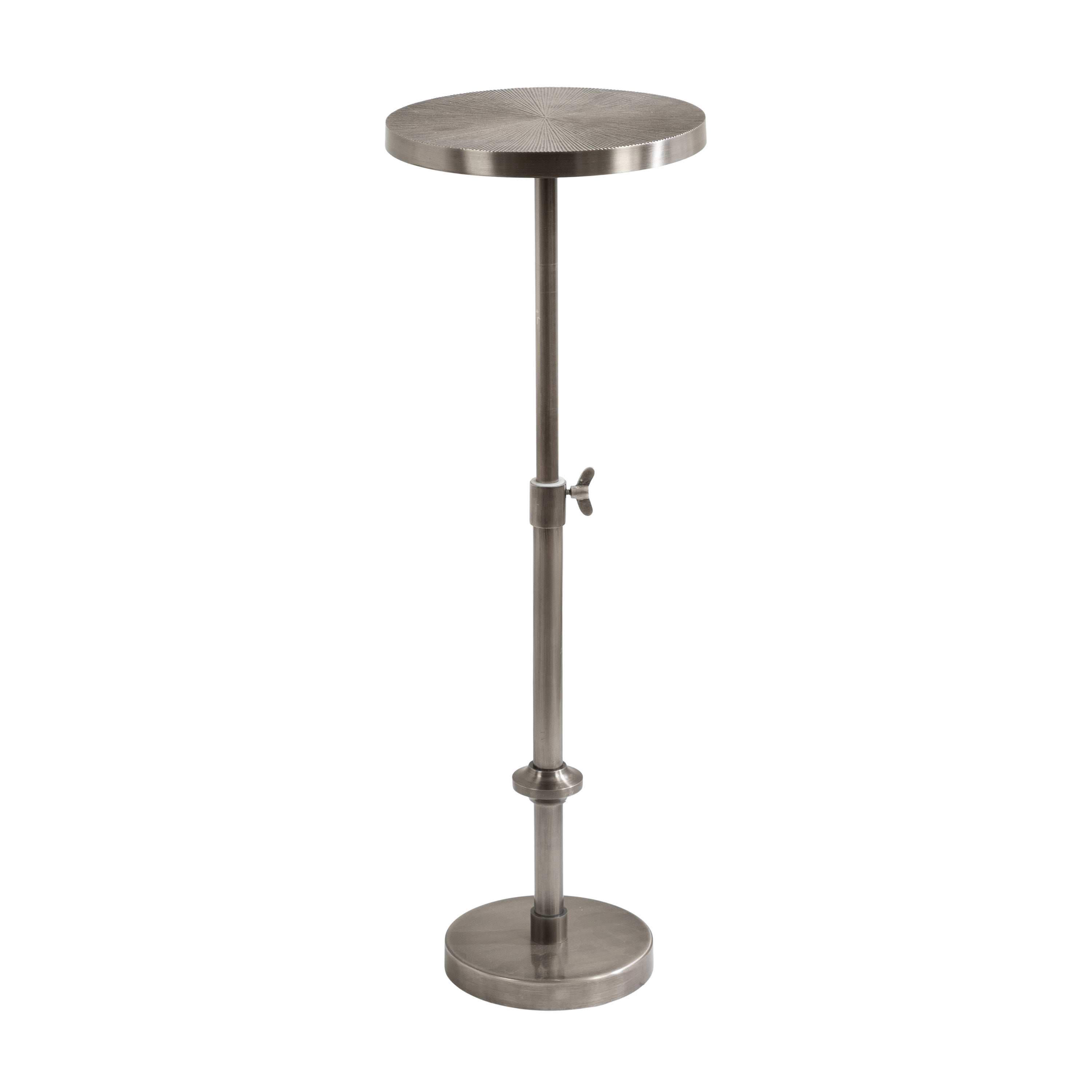 Engles Adjustable Embossed Metal Table and Plant Stand
