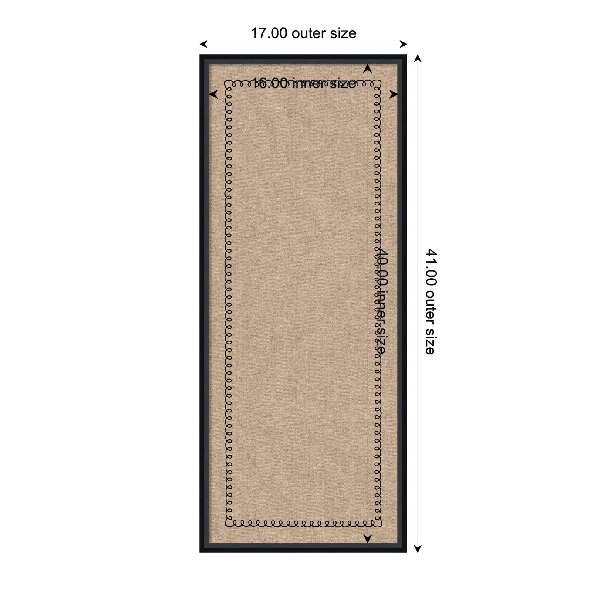 Pinboard Black Scallop Print