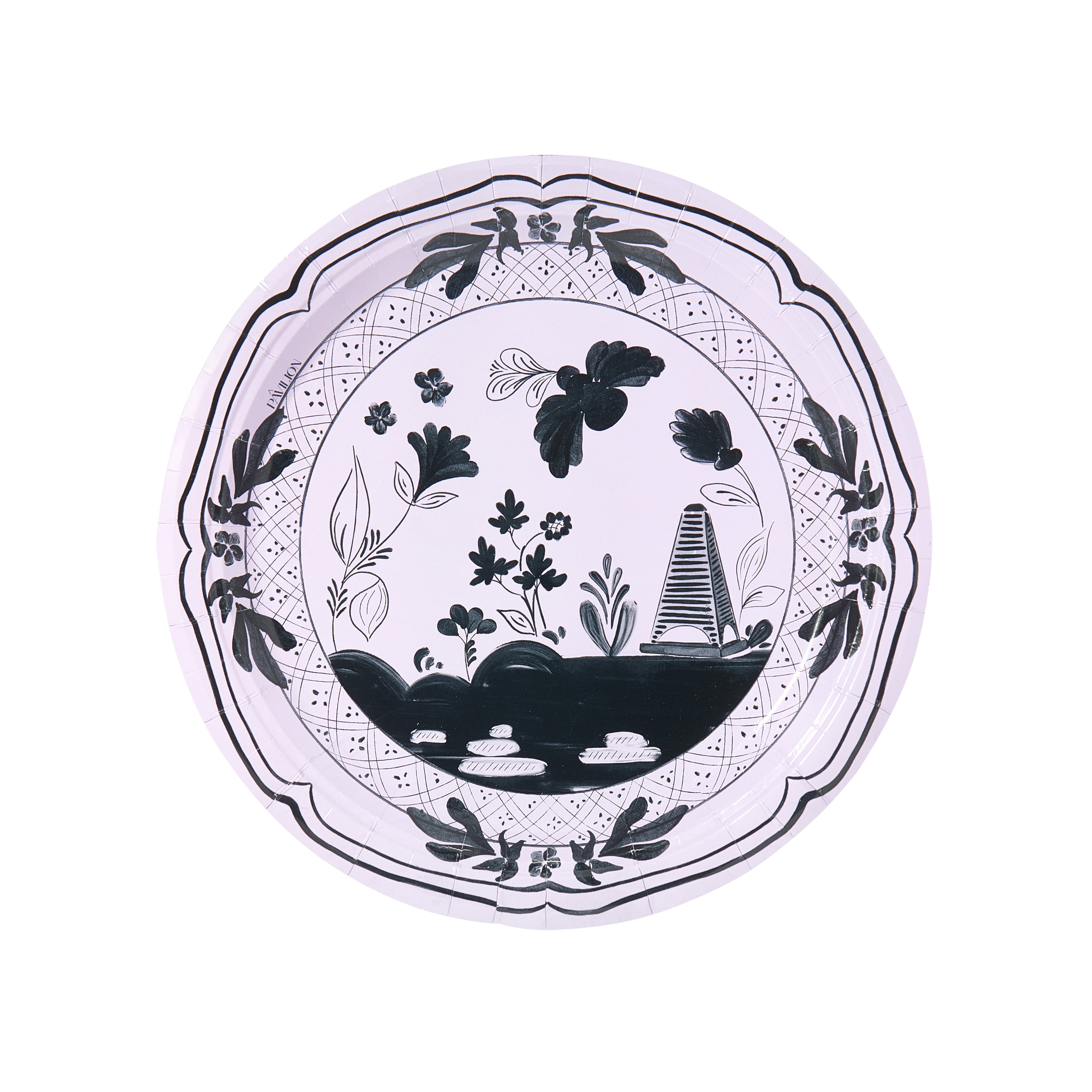 Lilac and Noir Beachside Pavilion Dinner Plates - 8 pack