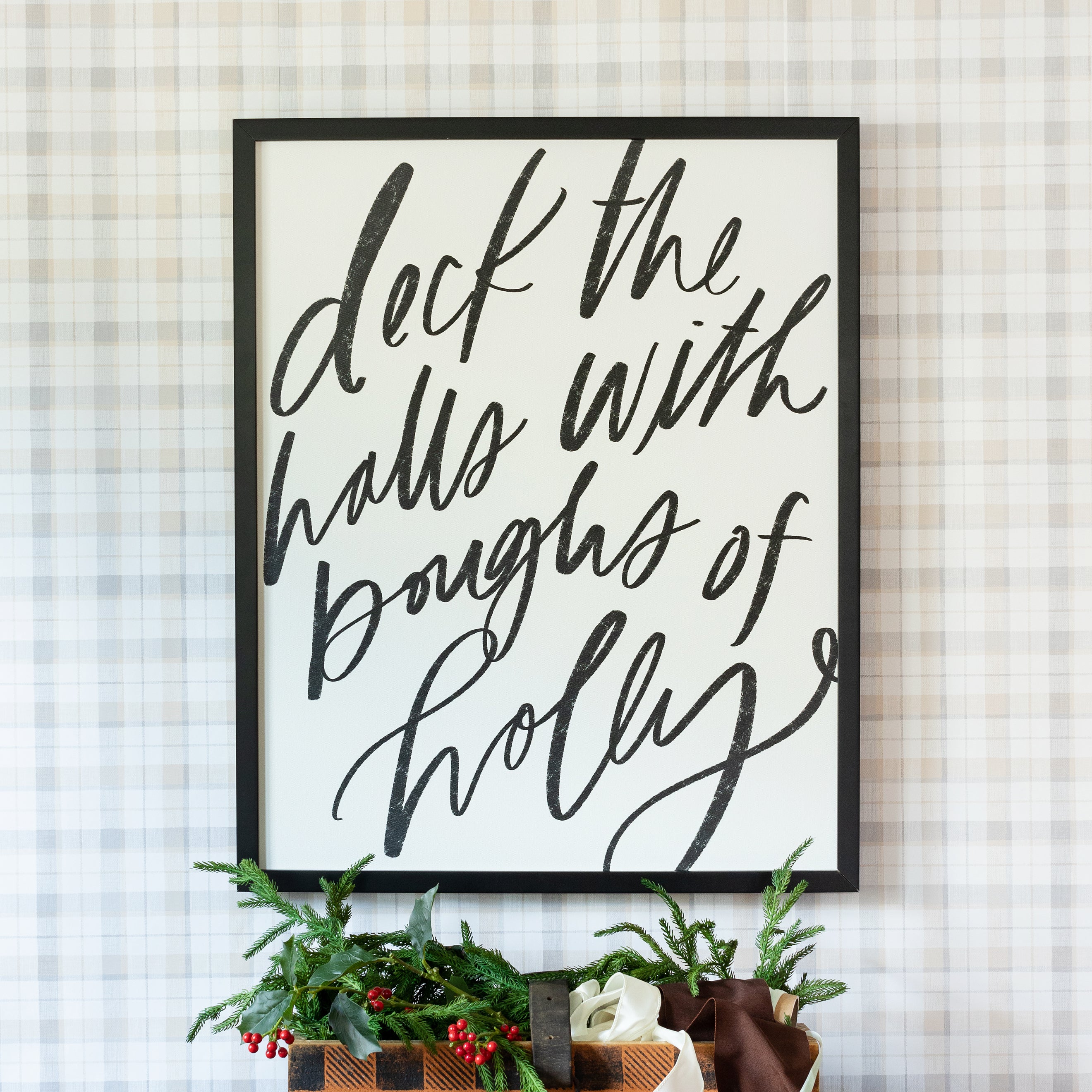 Deck the Halls Alabaster Canvas Wall Art