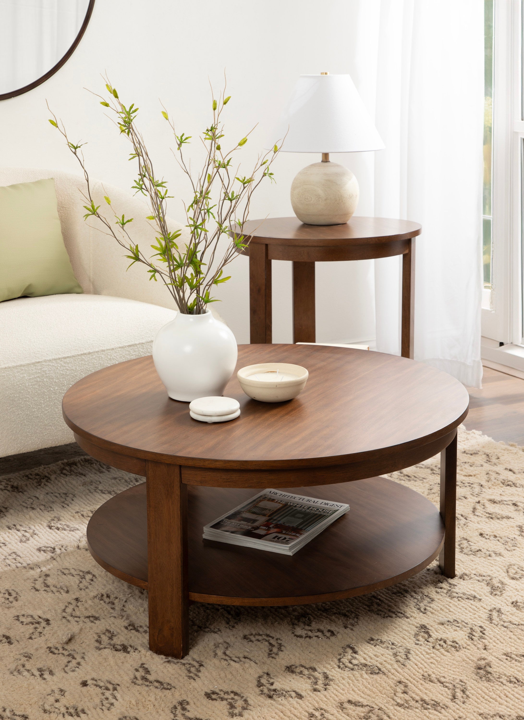 Foxford Round Wood Coffee Table