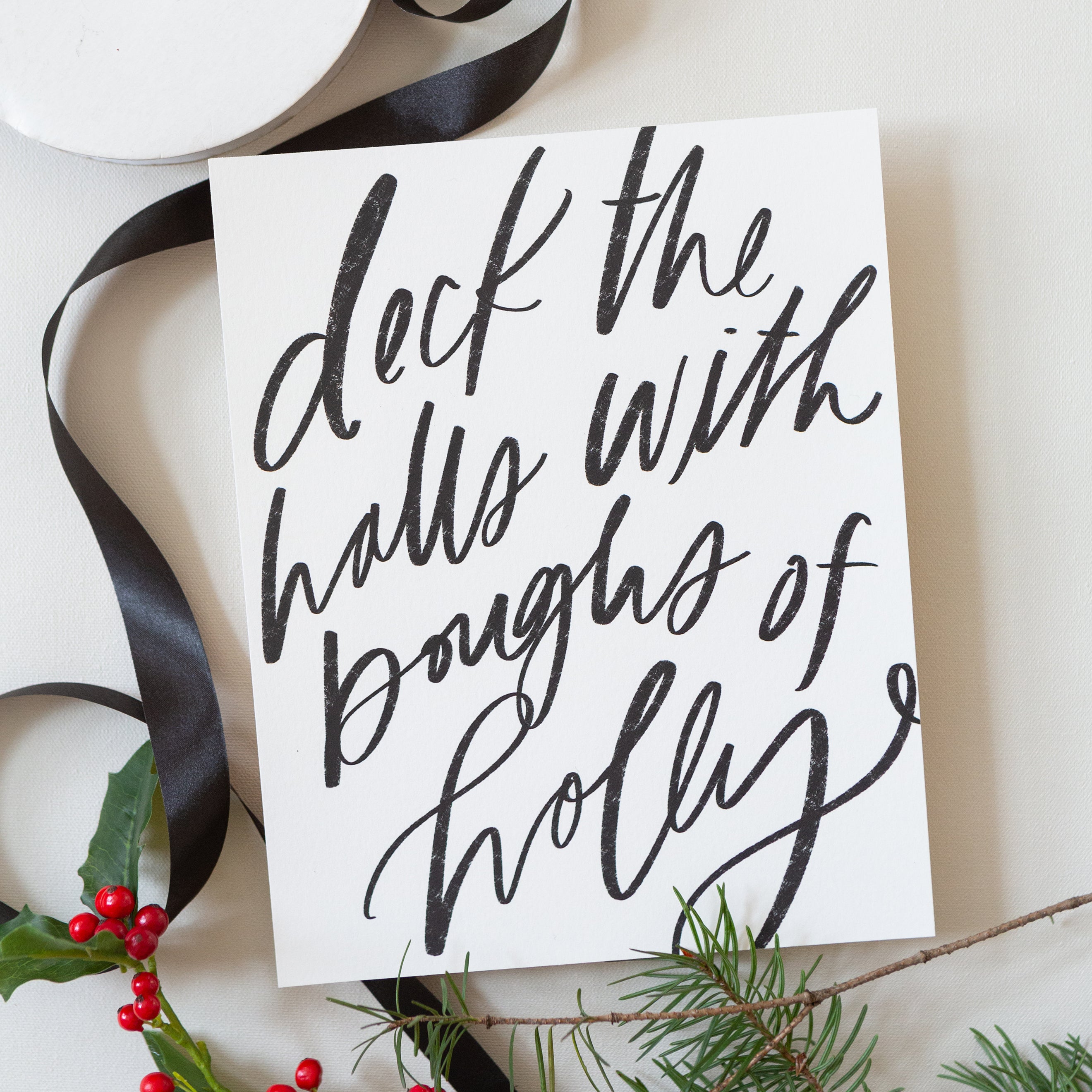 Deck the Halls Alabaster Canvas Wall Art