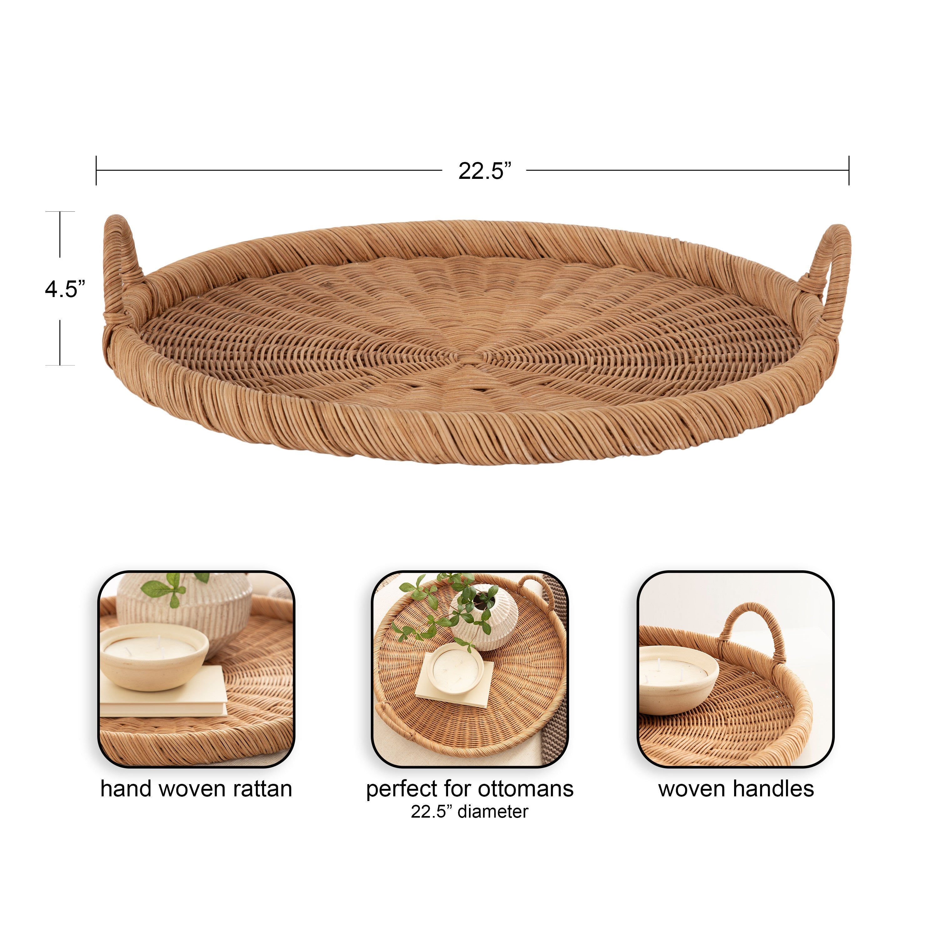 Cormont Rattan Serving Tray