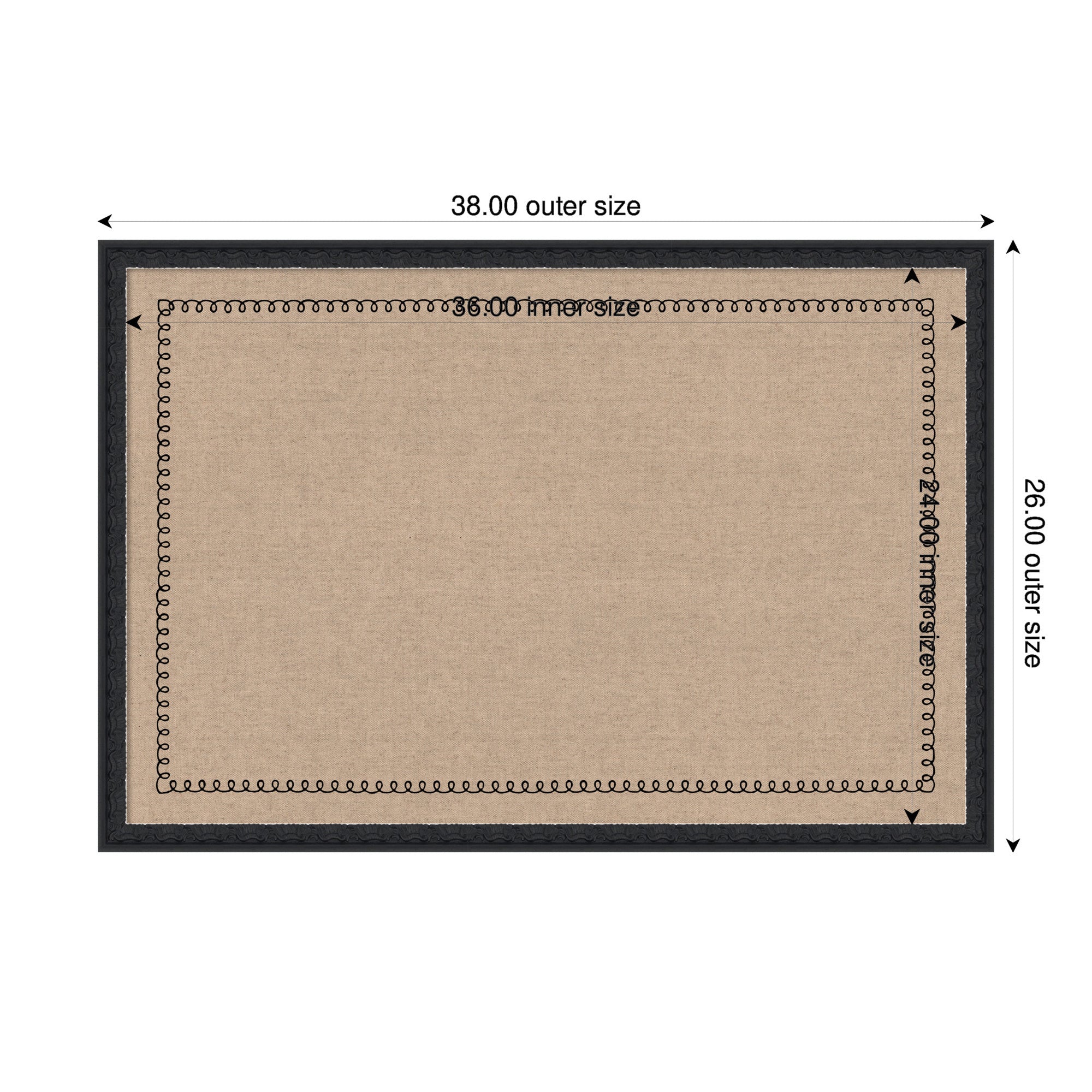 Pinboard Black Scallop Print