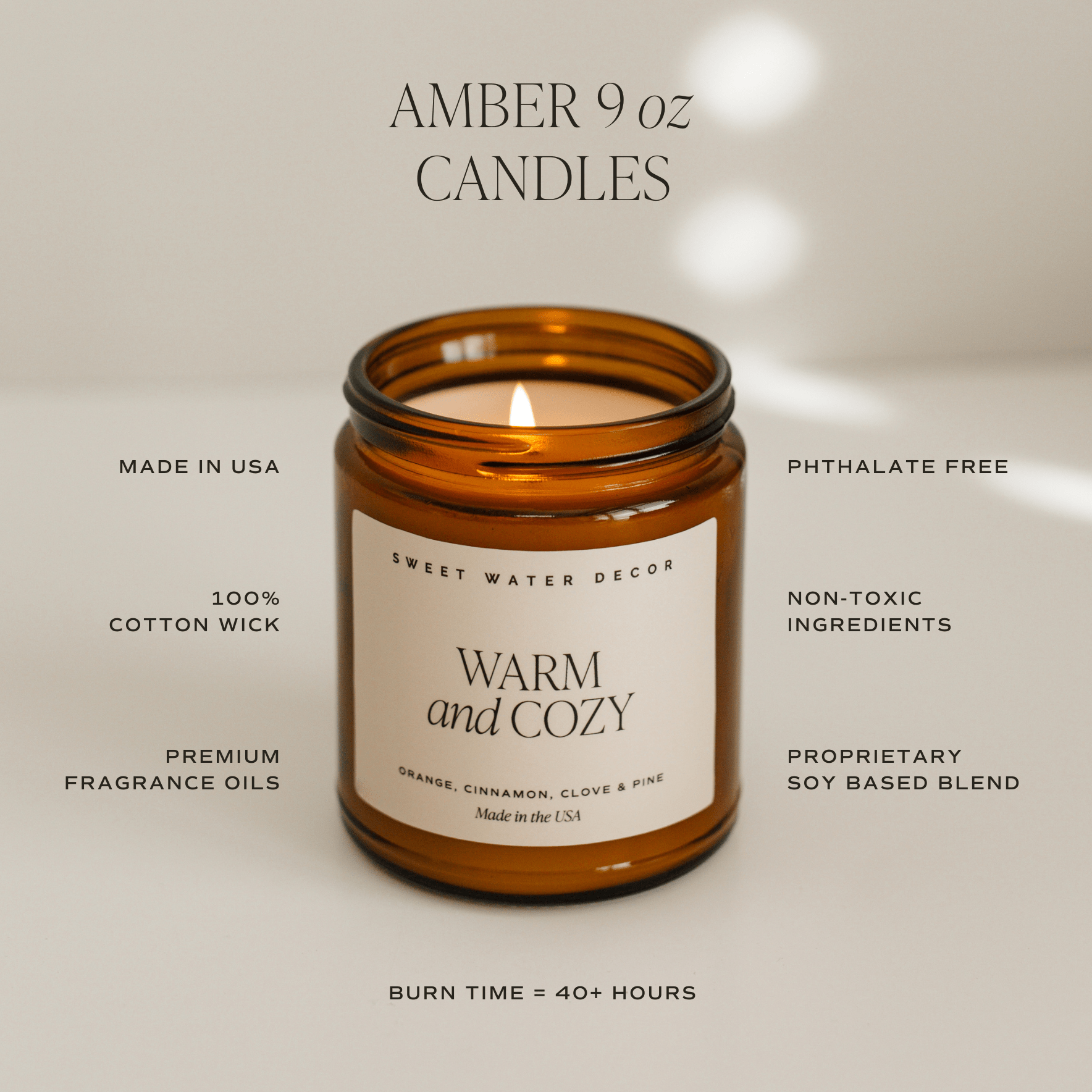Fraser Fir Soy Candle (9 oz Amber Jar)