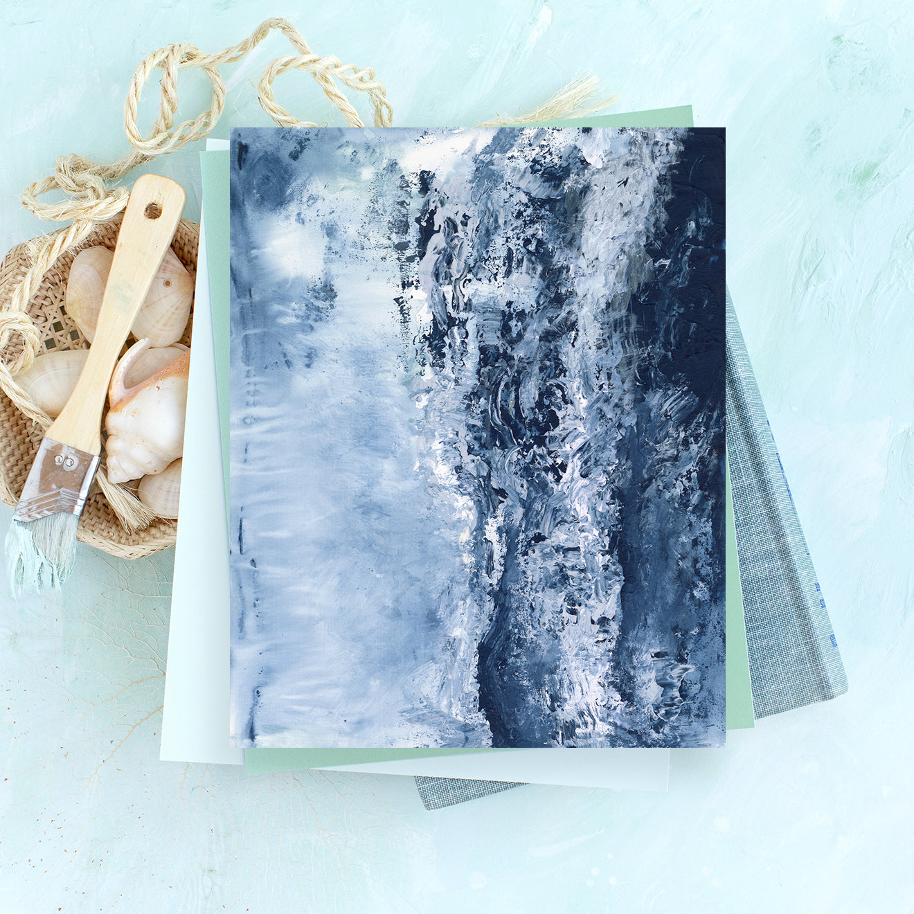 Aerial Ocean Canvas Wall Art