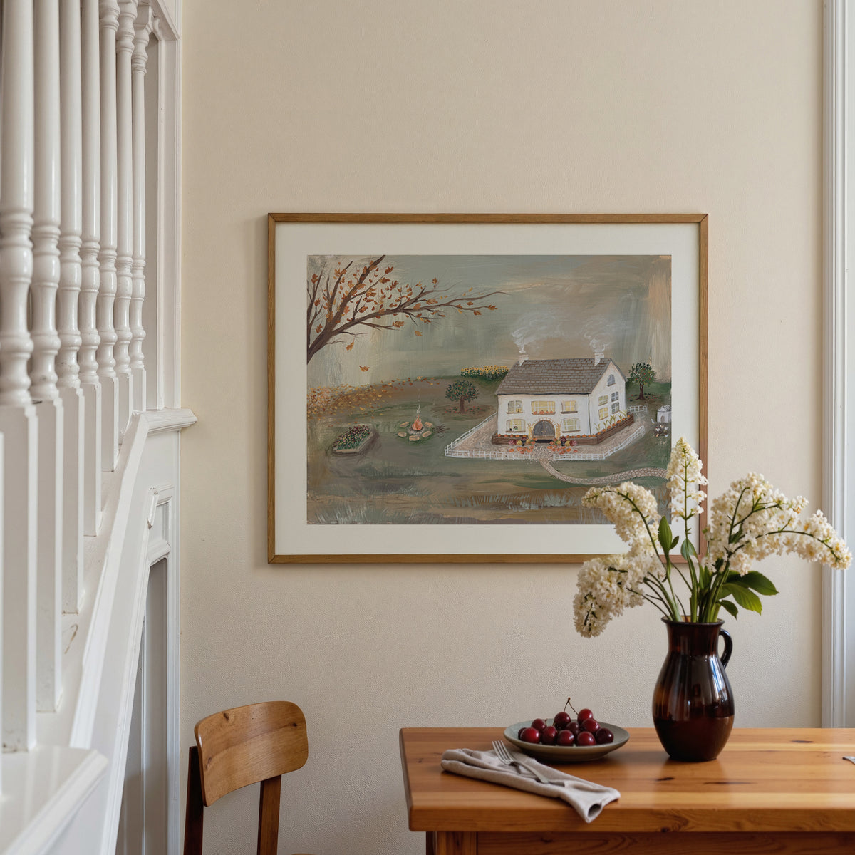 Autumn Cottage Luxe Art Print