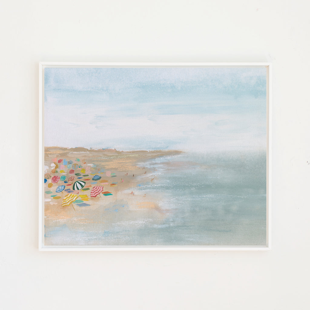 Beach Day Canvas Wall Art. Classic Horizontal