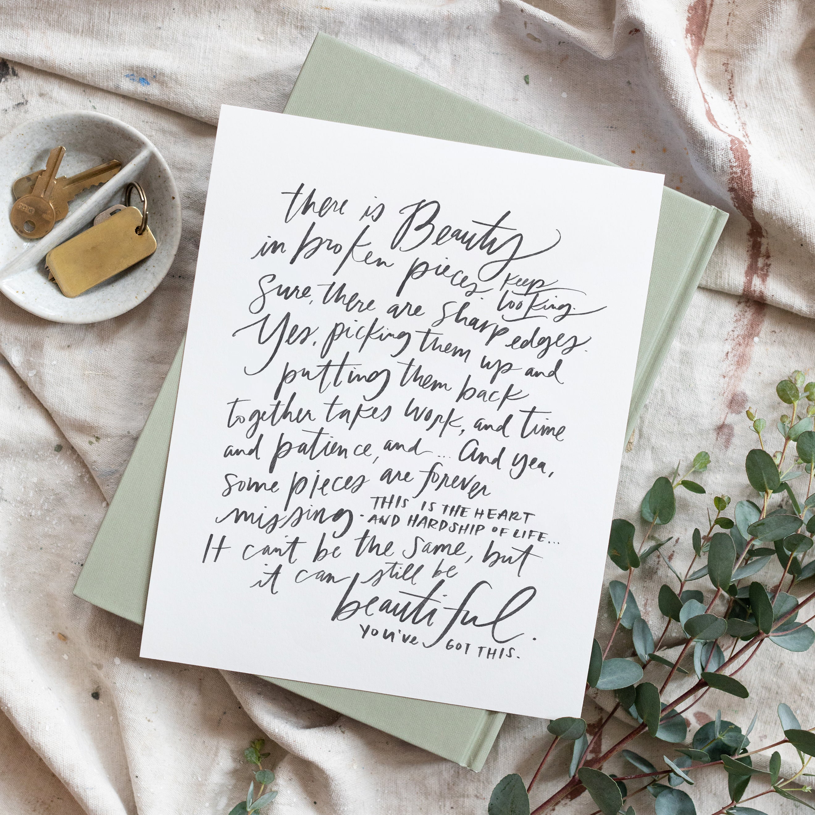 Beauty In Broken Pieces | Alabaster | Art Print