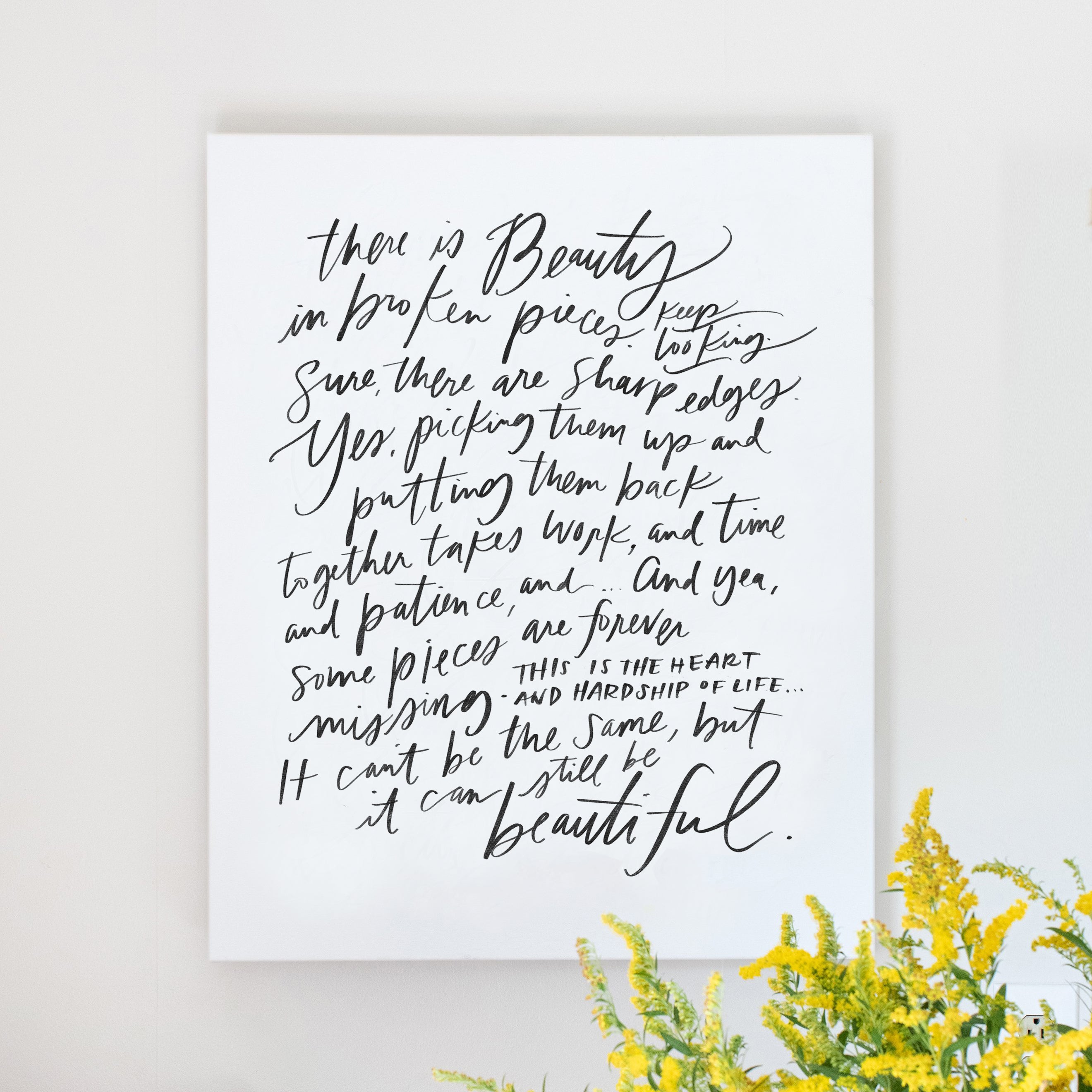 Beauty In Broken Pieces Canvas Wall Art