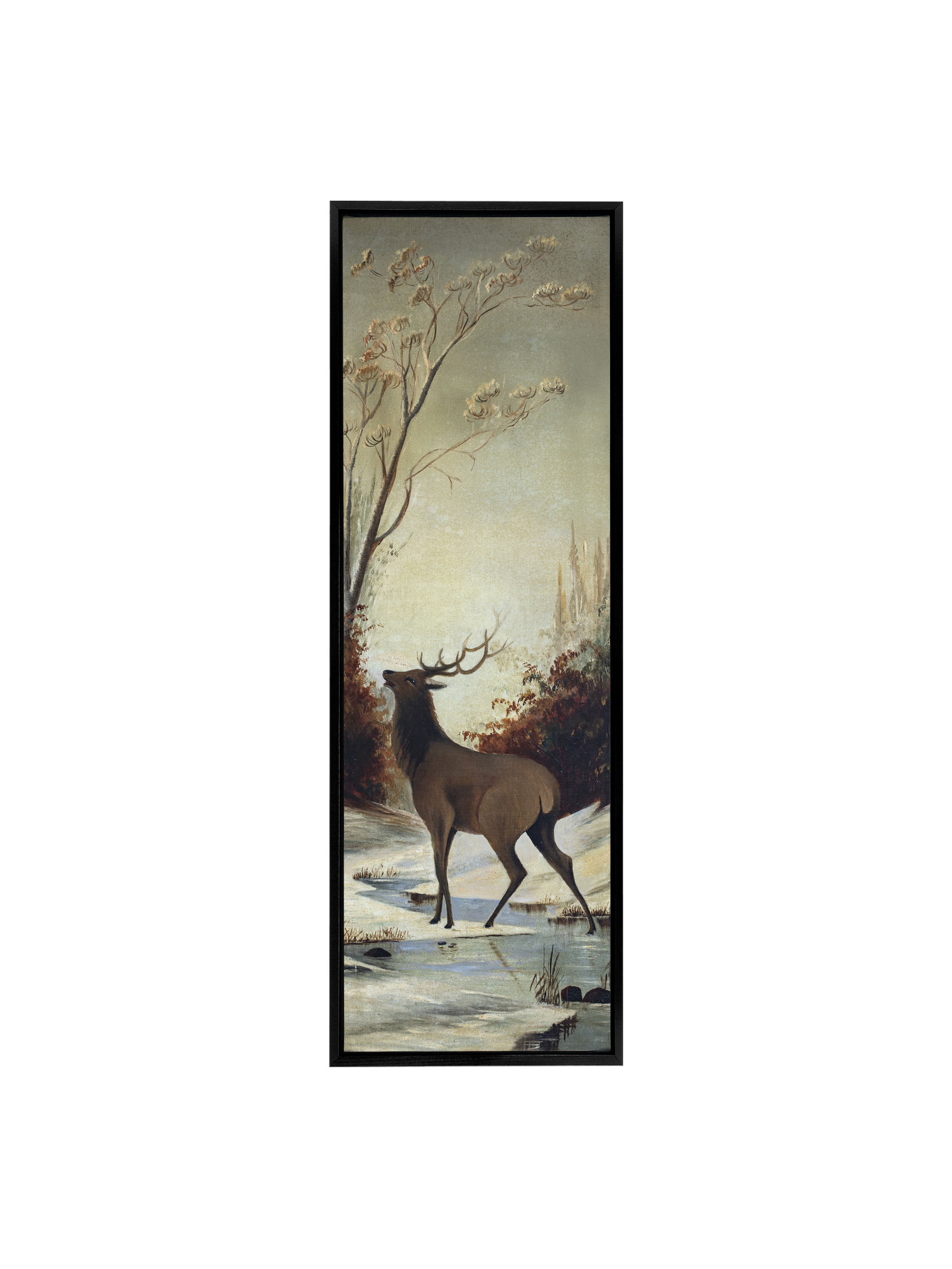 Deer by Creek | Canvas