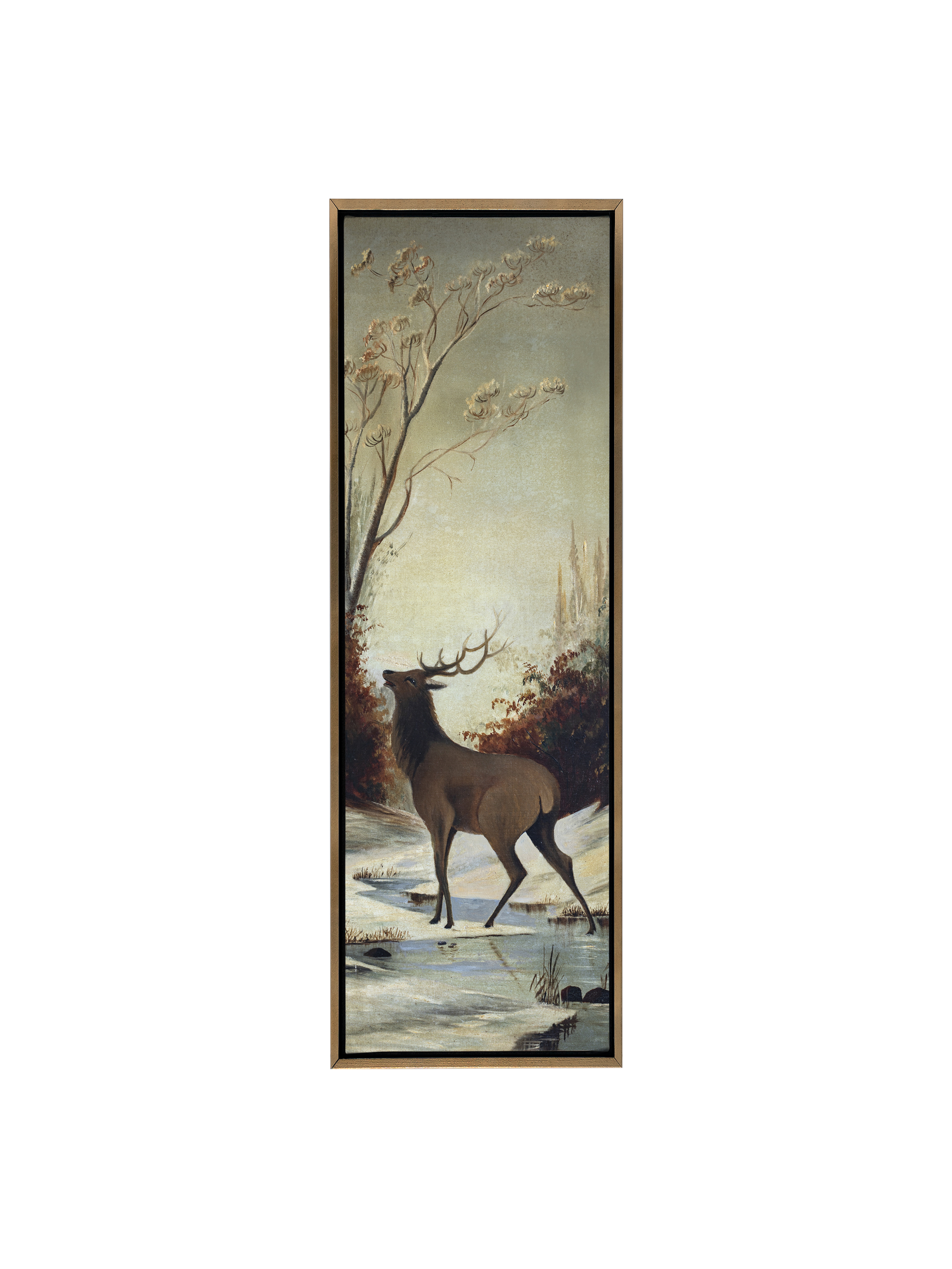 Deer by Creek | Canvas
