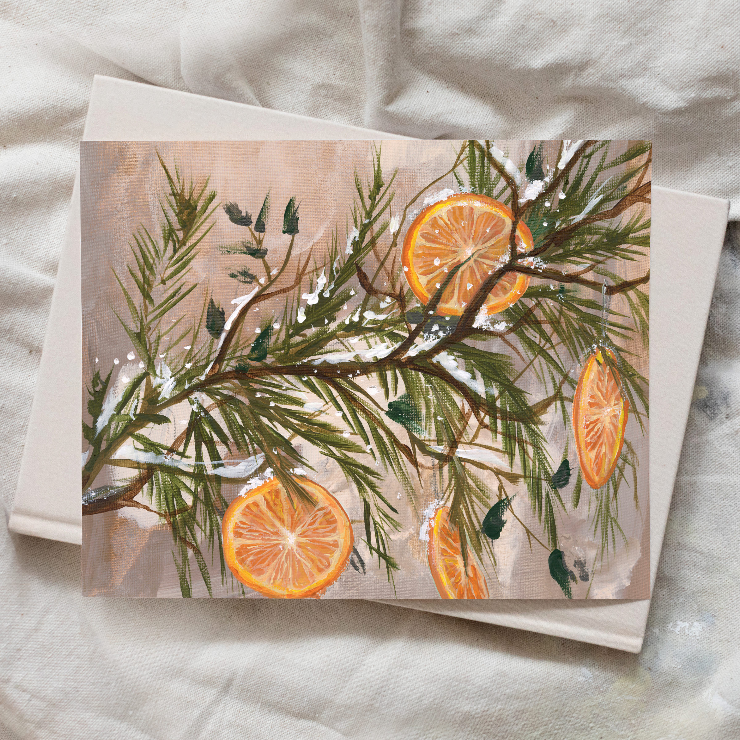 Citrus Garland, Horizontal Canvas Wall Art