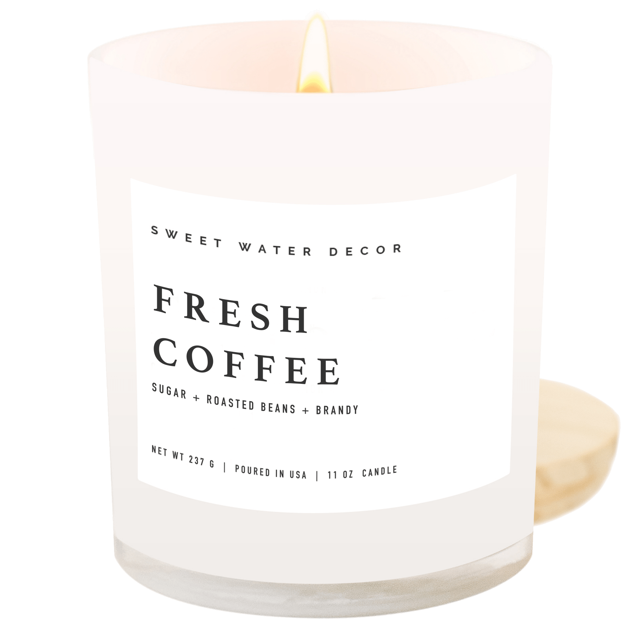 Fresh Coffee Soy Candle (11oz White Jar)