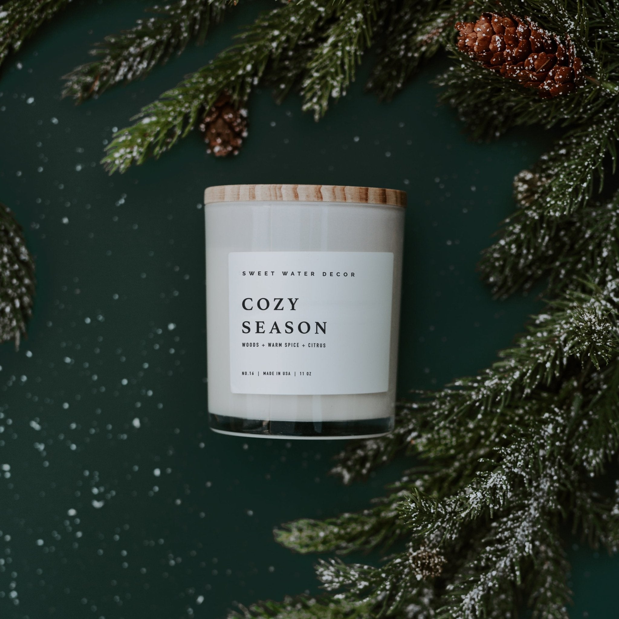 Cozy Season Soy Candle (11oz White Jar)