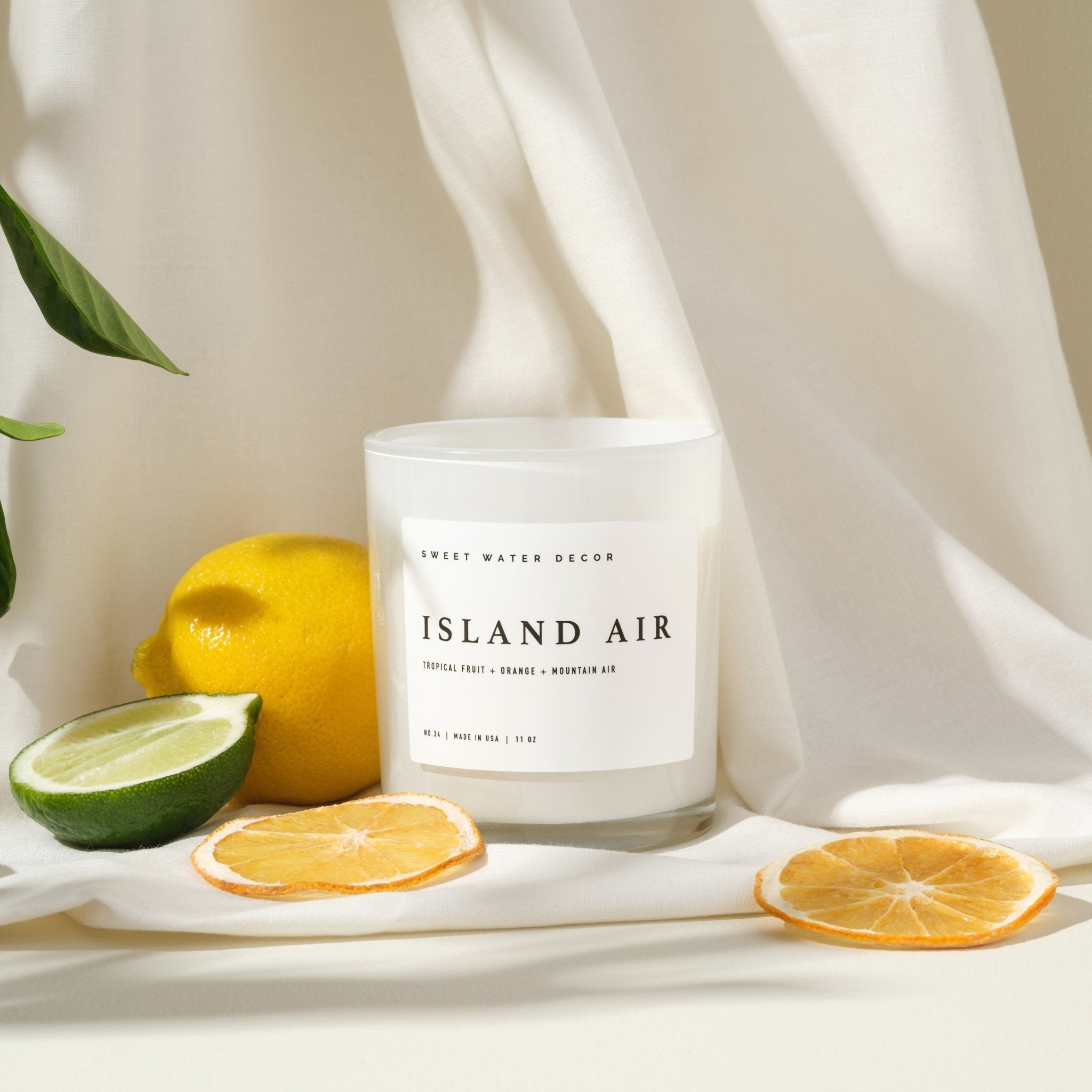 Island Air Soy Candle (11oz White Jar)