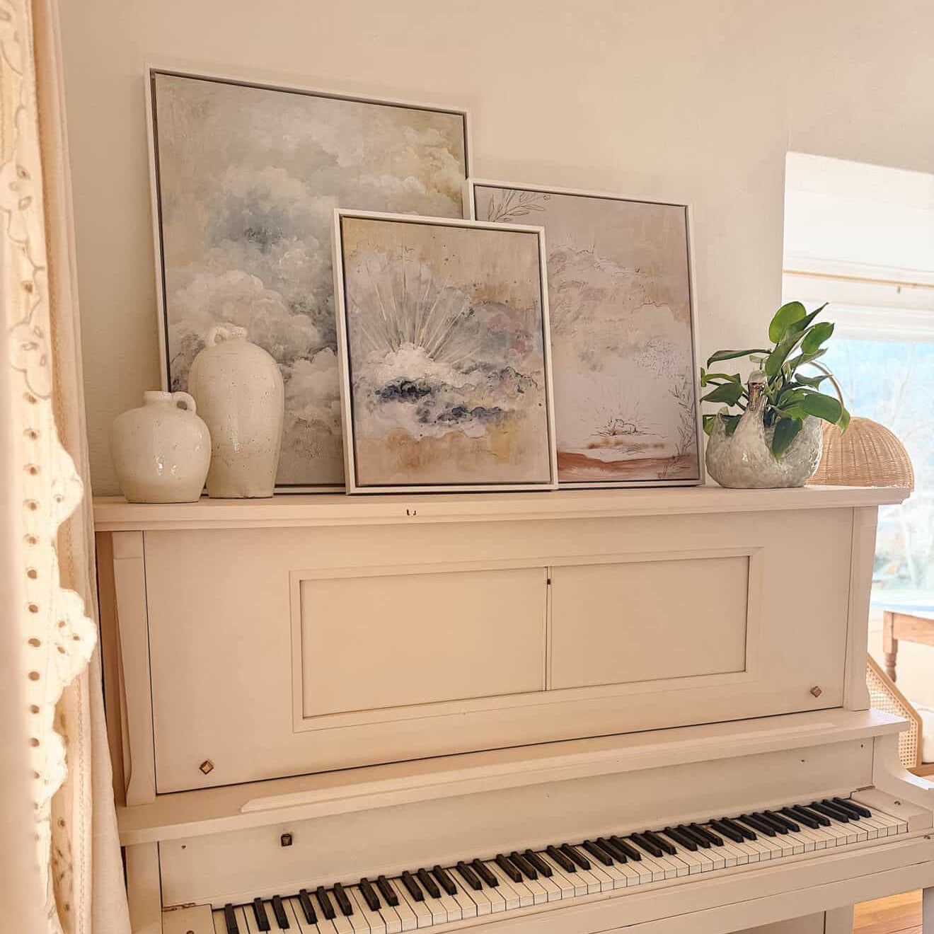 Creamy Dreamy Clouds Canvas Wall Art