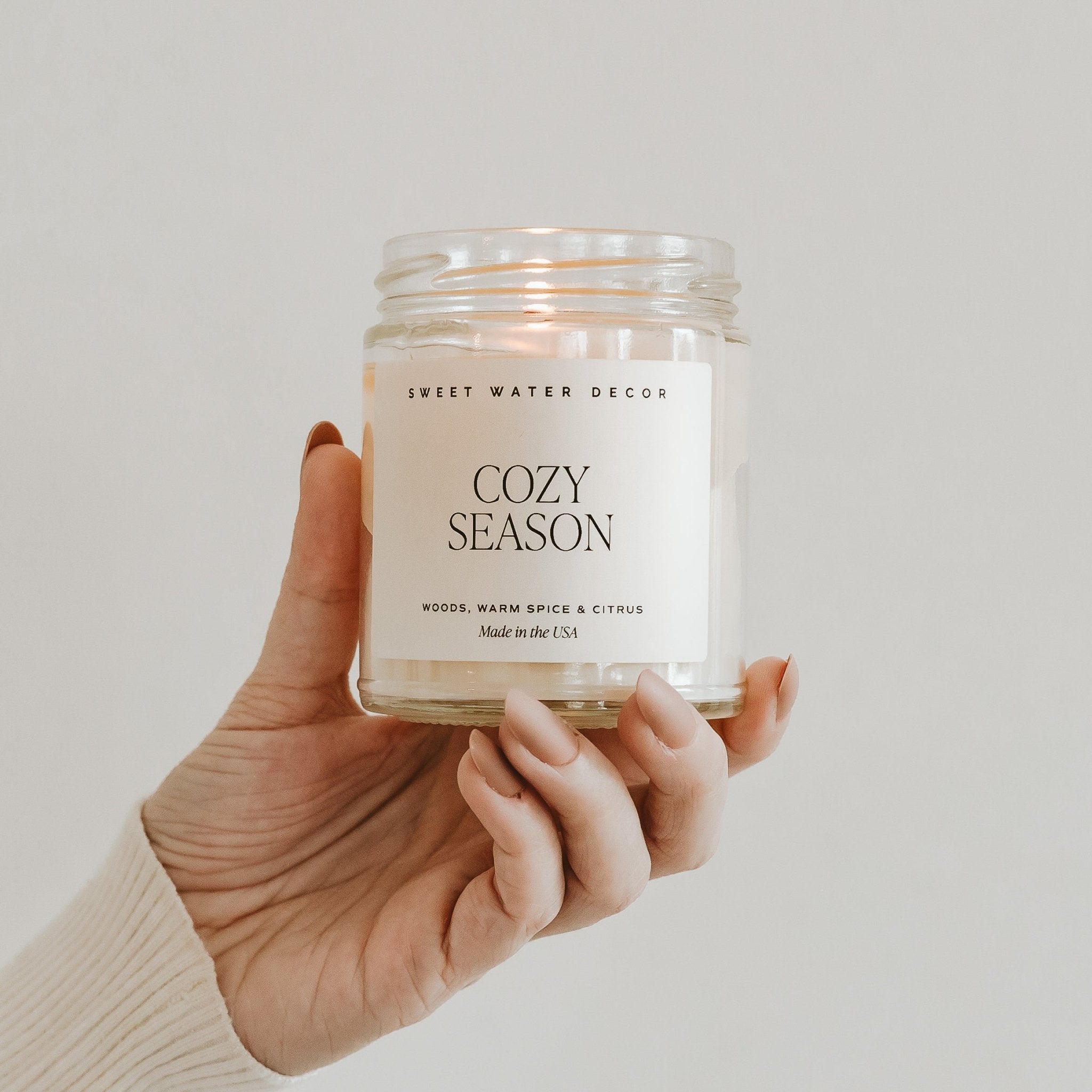 Cozy Season Soy Candle (9oz Clear Jar)