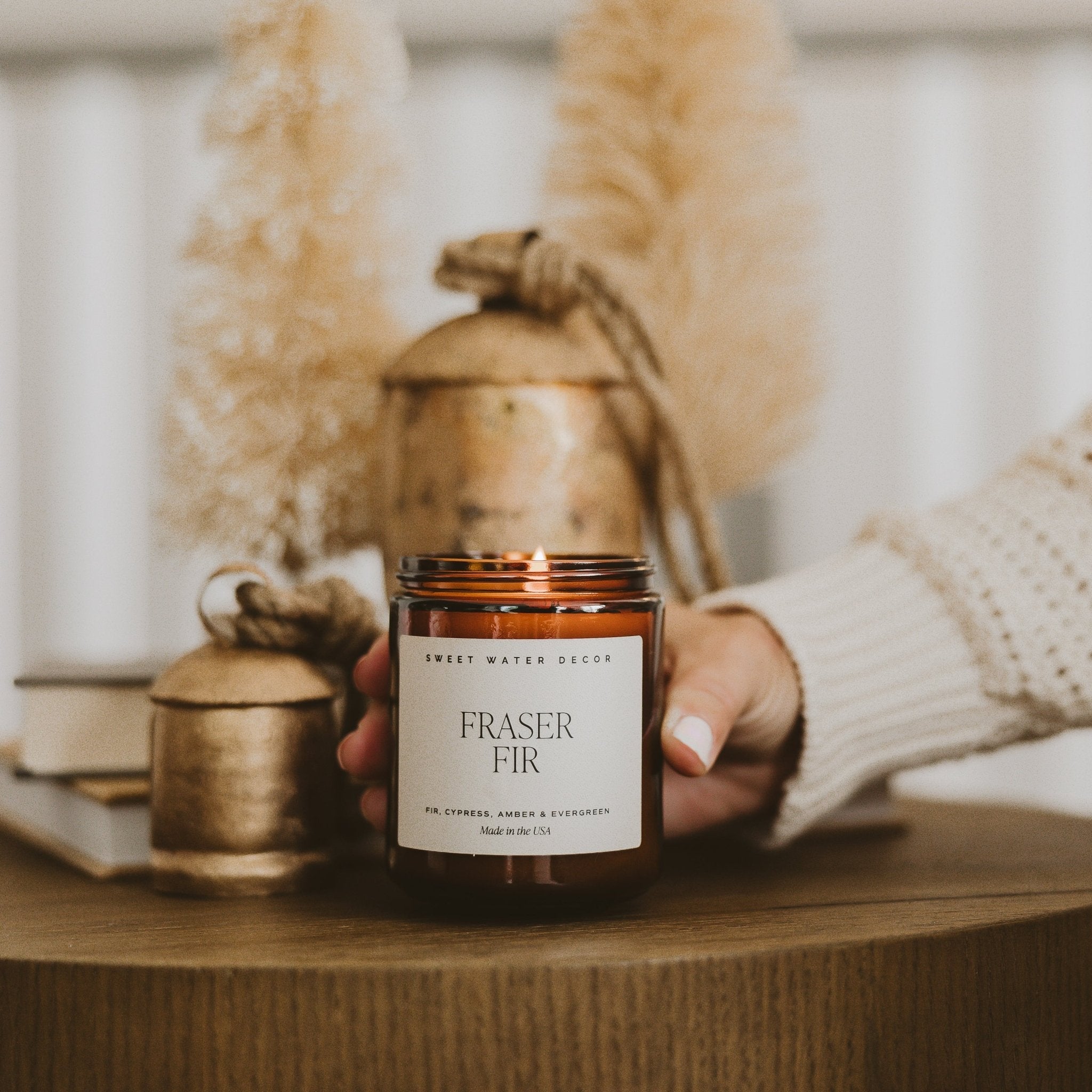 Fraser Fir Soy Candle (9 oz Amber Jar)