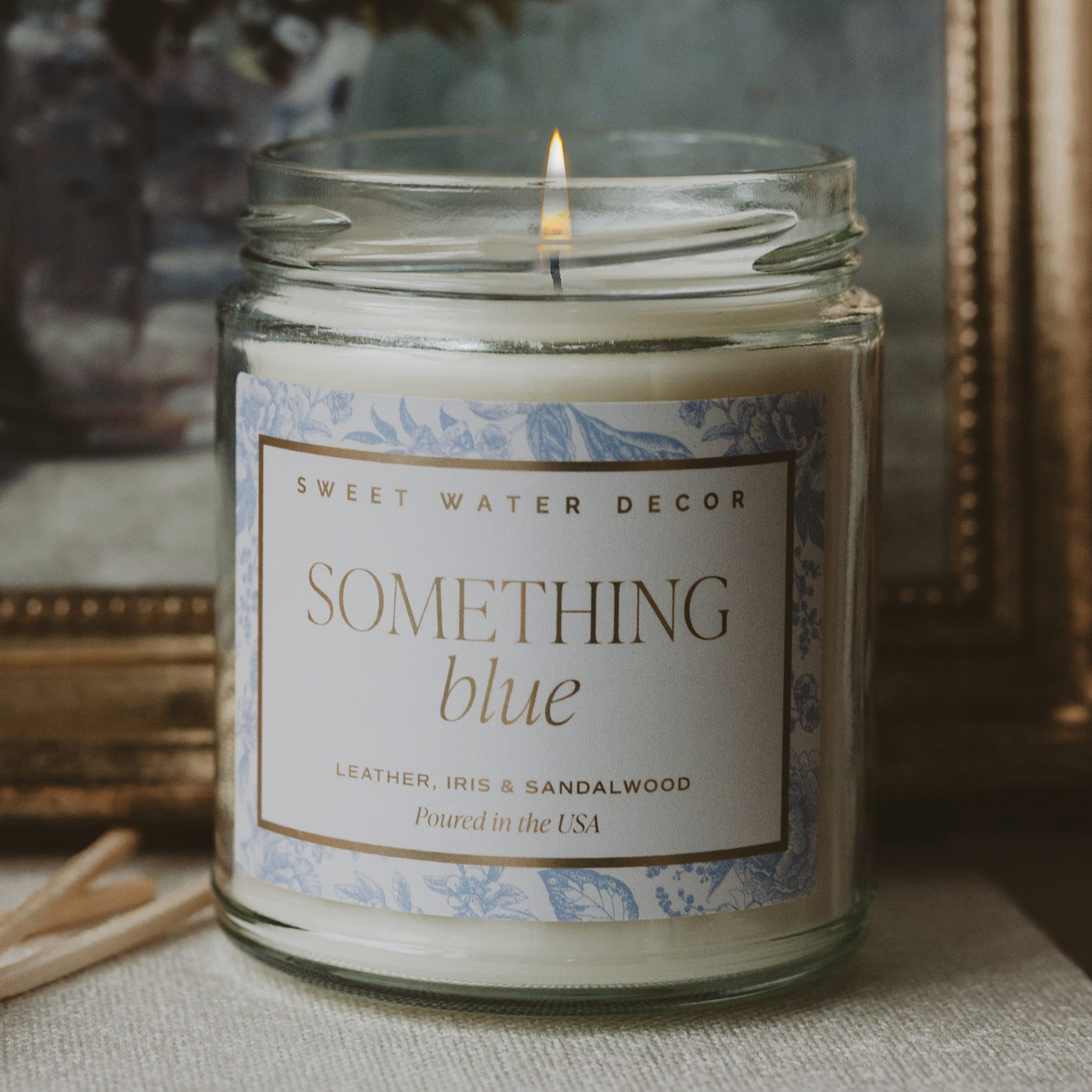 Something Blue Soy Candle (9 oz Clear Jar)